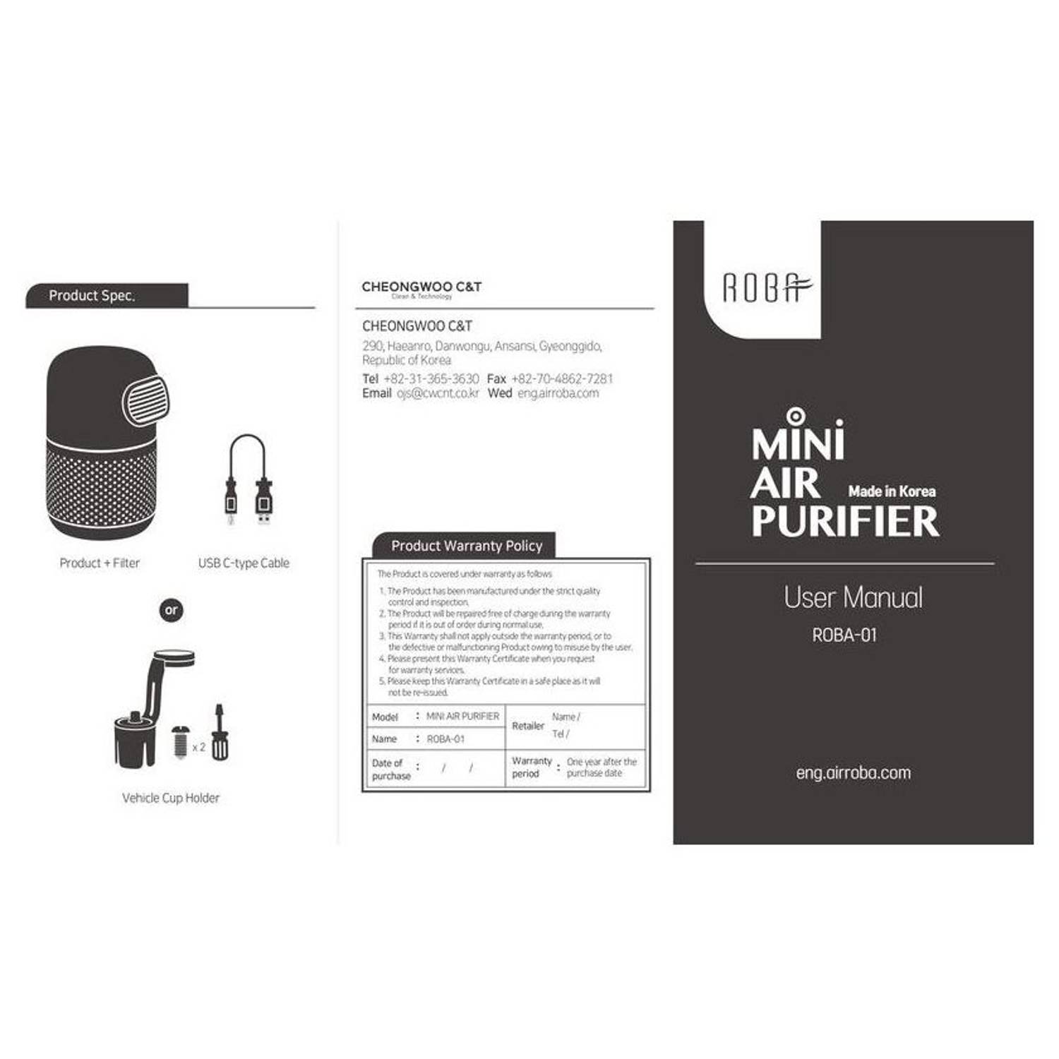 Roba Mini Air Purifier Red Roba Mini Air Purifier Red