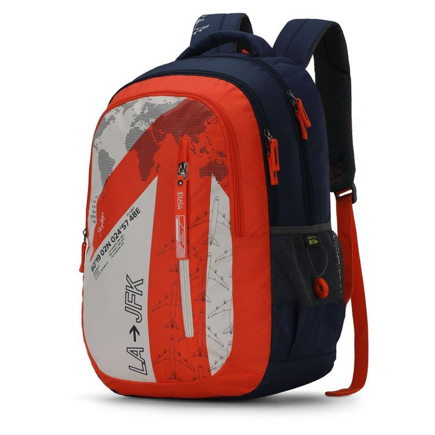 Skybags Figo Orange Backpack For Unisex 19inch Skybags Figo Orange Backpack For Unisex 19inch