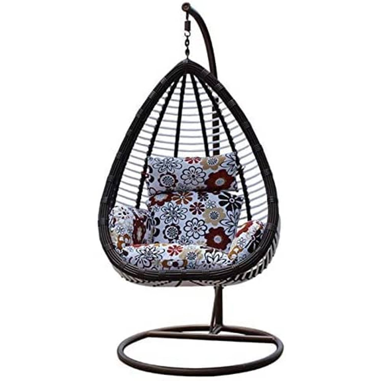 Galaxy Design Hanging Chair Brown & White Color Rattan Swing Chair Model - GDF-3131. Galaxy Design Hanging Chair Brown & White Color Rattan Swing Chair Model - GDF-3131.