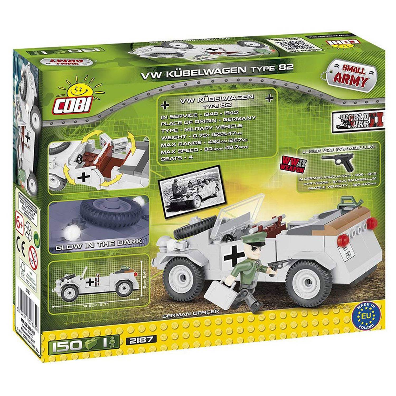 Cobi 150pcs Small Army VW Type 82 Kubelwagen Cobi 150pcs Small Army VW Type 82 Kubelwagen