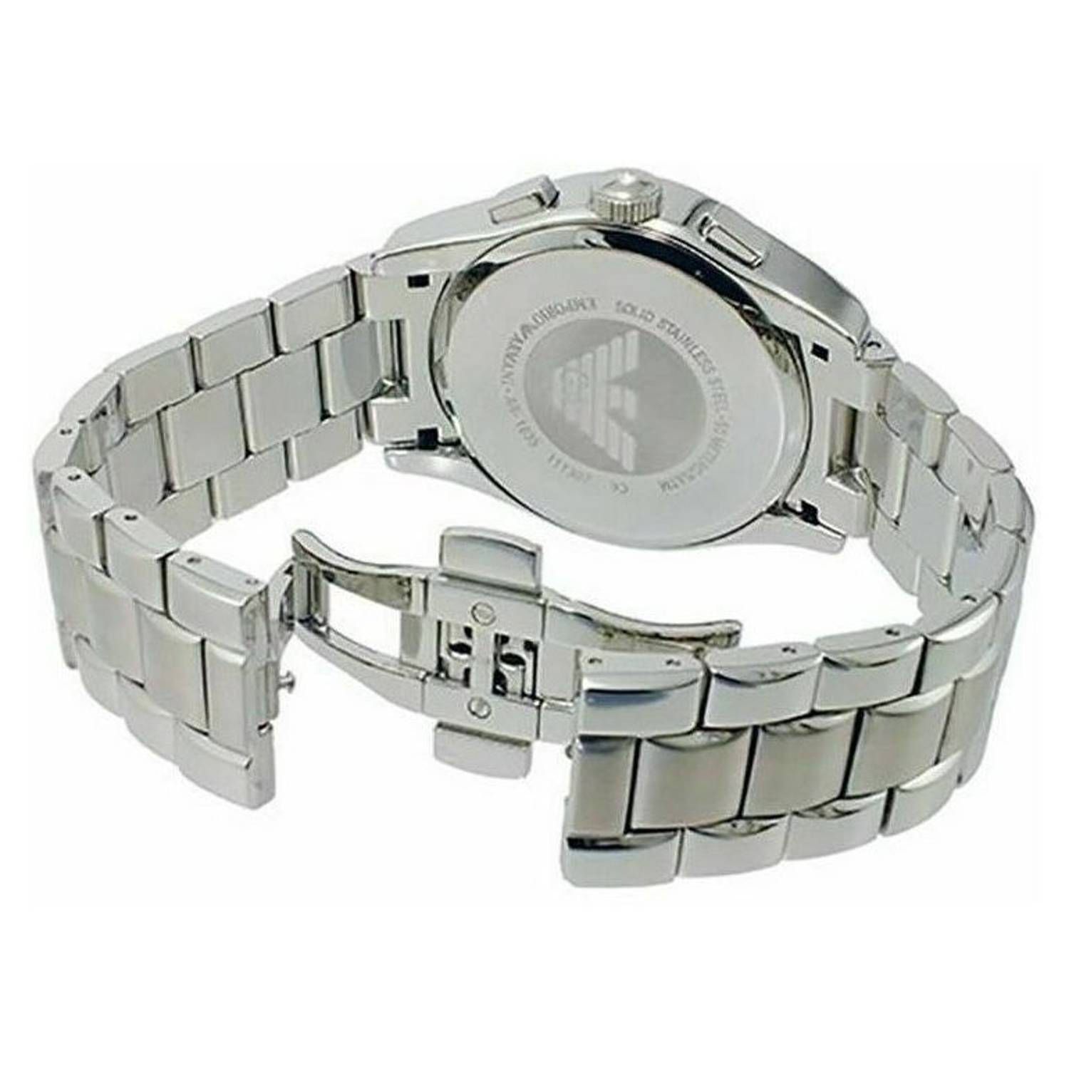 Emporio Armani Classic Chronograph Silver Stainless Steel Watch Men AR1635 Emporio Armani Classic Chronograph Silver Stainless Steel Watch Men AR1635