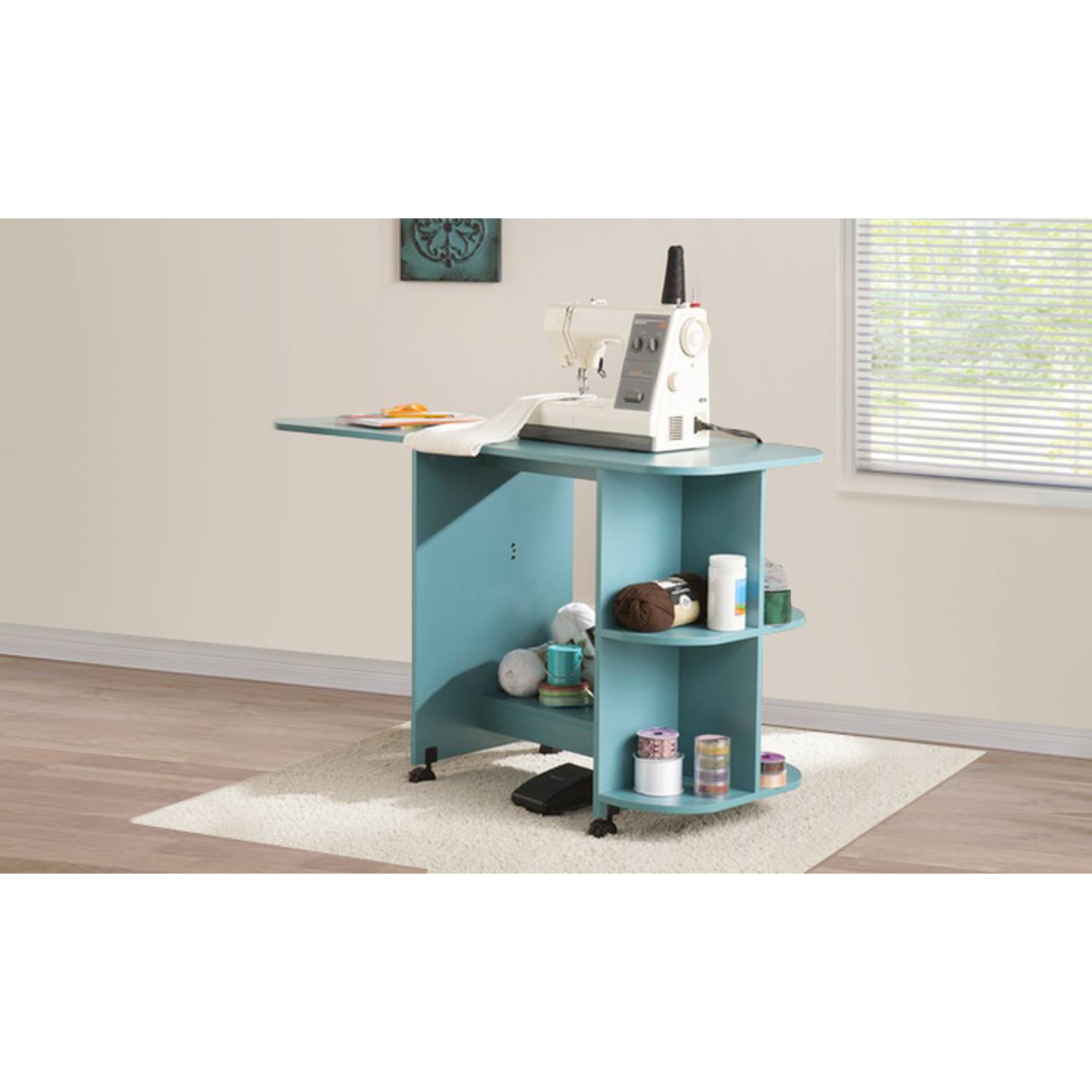 AtoZ Furniture O-161999-1 Expandable Rolling Sewing Table/Craft Station Craft Station AtoZ Furniture O-161999-1 Expandable Rolling Sewing Table/Craft Station Craft Station