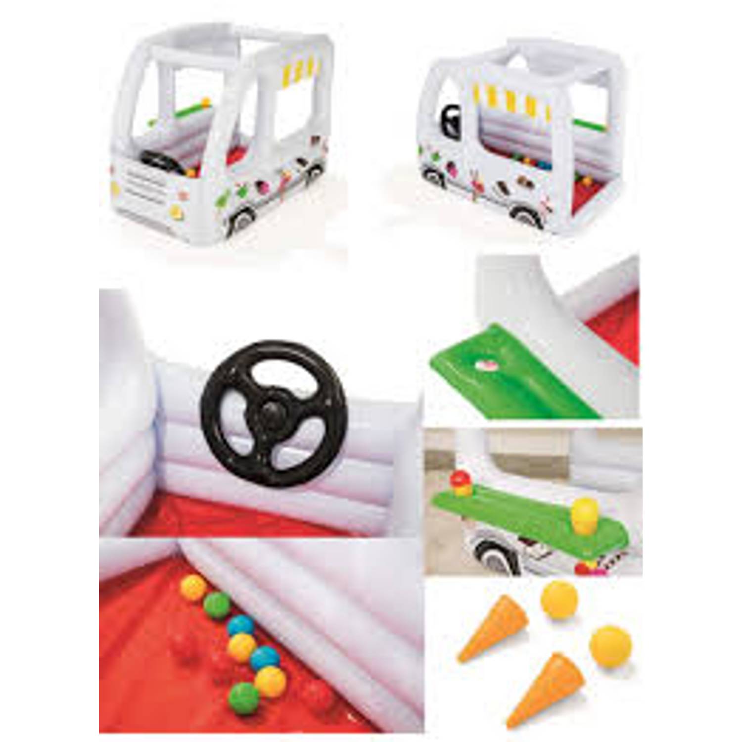 Bestway Inflatable Scoops'n Smiles Ice Cream Truck Ball Pit, Multi-colour Bestway Inflatable Scoops'n Smiles Ice Cream Truck Ball Pit, Multi-colour