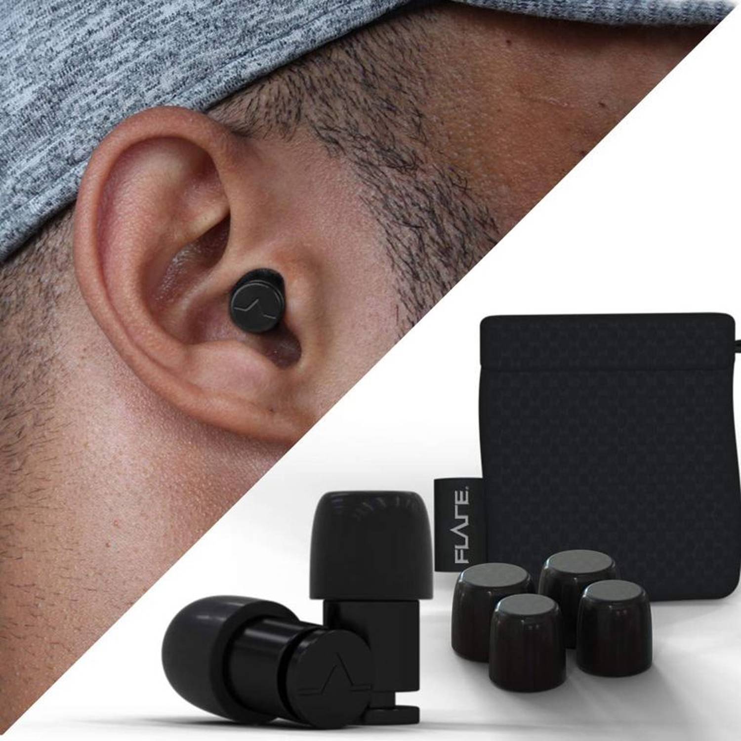 Flare ISOLATE Aluminium Earplug Black Flare ISOLATE Aluminium Earplug Black