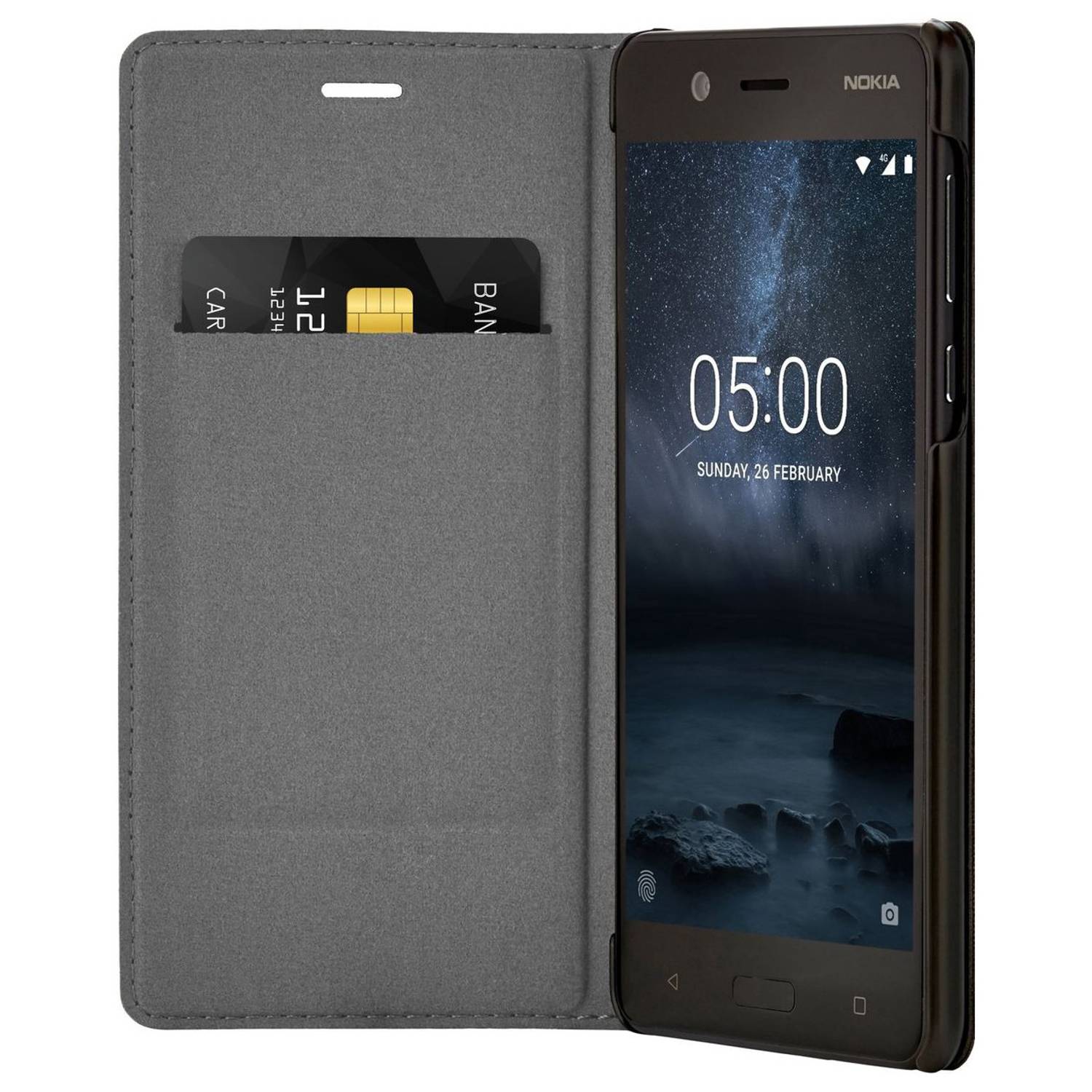 Nokia Slim Flip Case Black For Nokia 5 - CP302 Nokia Slim Flip Case Black For Nokia 5 - CP302