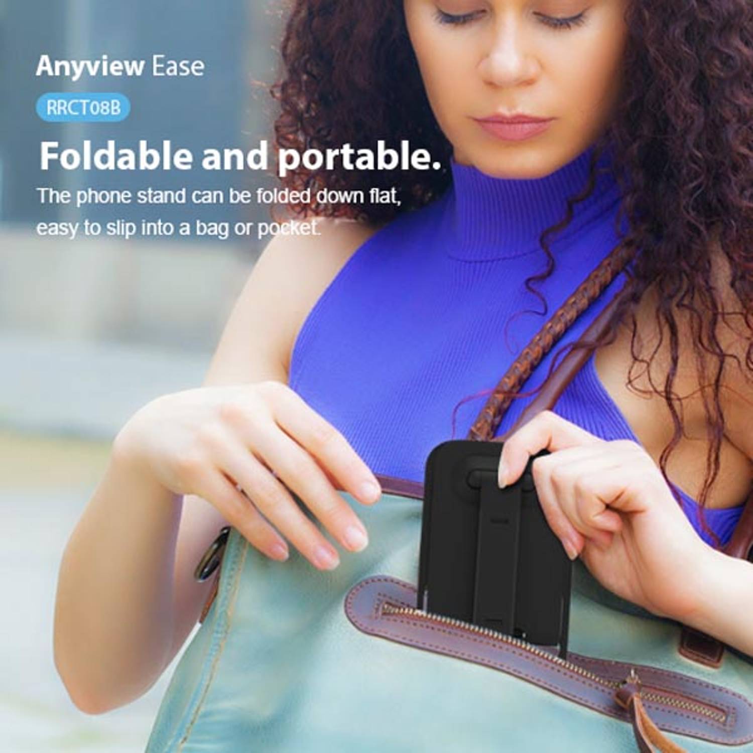 Rockrose Foldable Desktop Phone Stand Black Rockrose Foldable Desktop Phone Stand Black