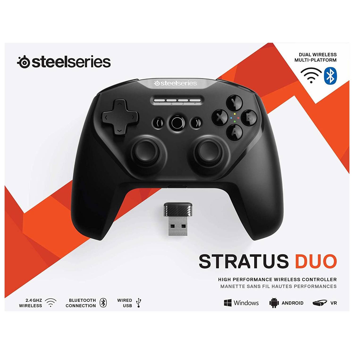 SteelSeries Stratus Duo Wireless Gaming Controller for Windows Android and VR SteelSeries Stratus Duo Wireless Gaming Controller for Windows Android and VR