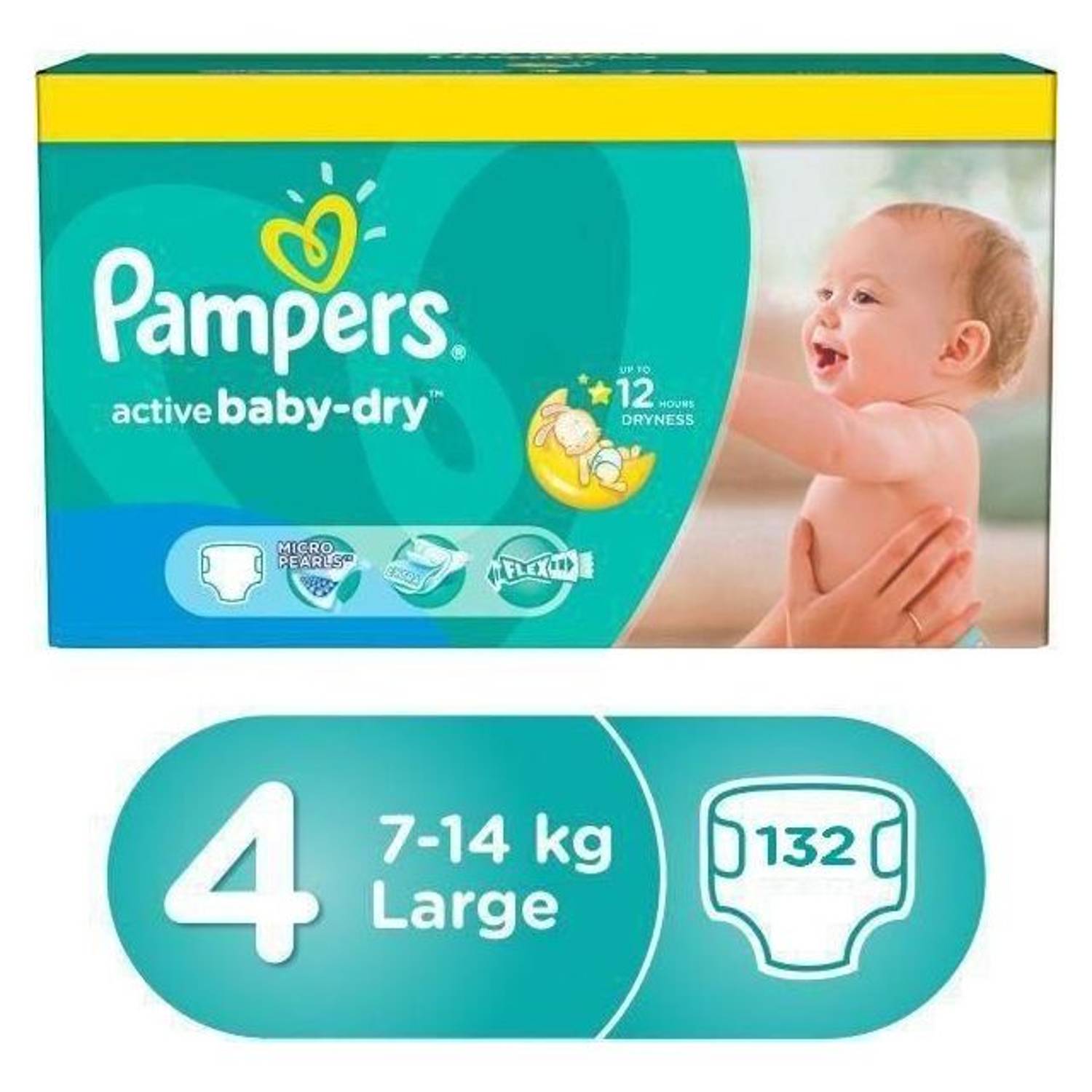 Pampers Active Baby Dry Diapers Size 4 132 Count Pampers Active Baby Dry Diapers Size 4 132 Count