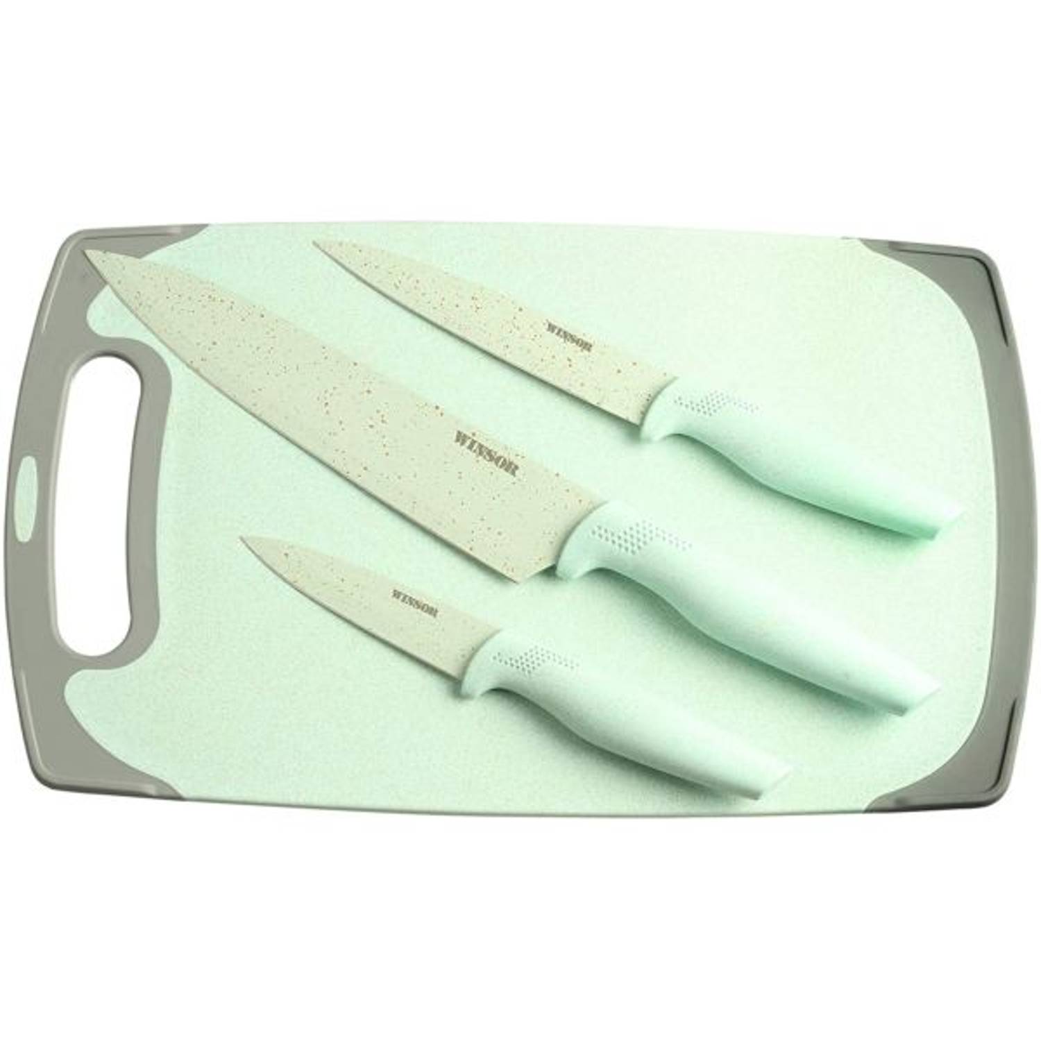 Prestige Salad Spinner + Winsor Cutting Board With Knife Set- Green + Winsor Multi Purpose Veggie Cutter + Winsor Food Container 2 Liter Prestige Salad Spinner + Winsor Cutting Board With Knife Set- Green + Winsor Multi Purpose Veggie Cutter + Winsor Food Container 2 Liter