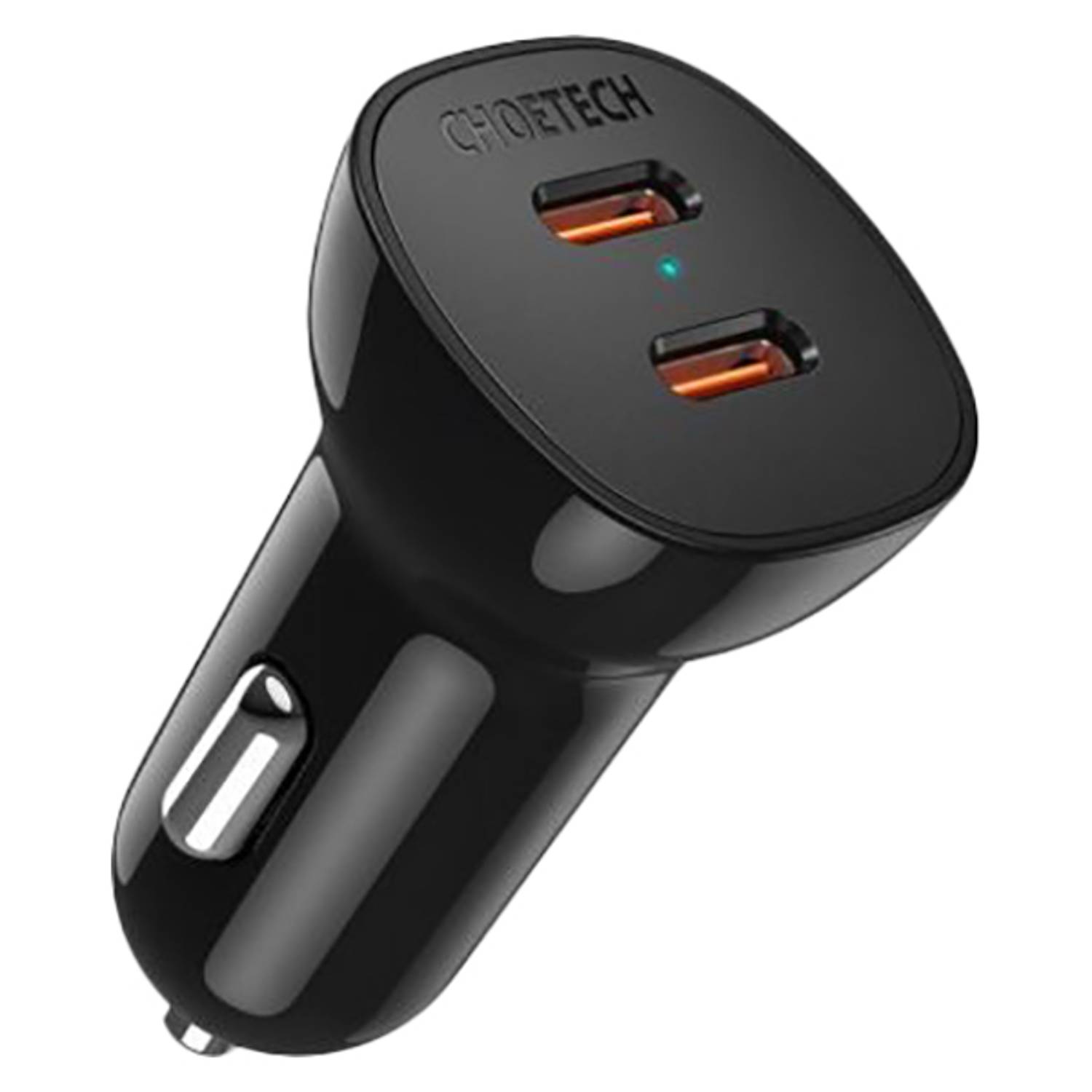 Choetech Dual USB Type-C Port Car Charger Black Choetech Dual USB Type-C Port Car Charger Black