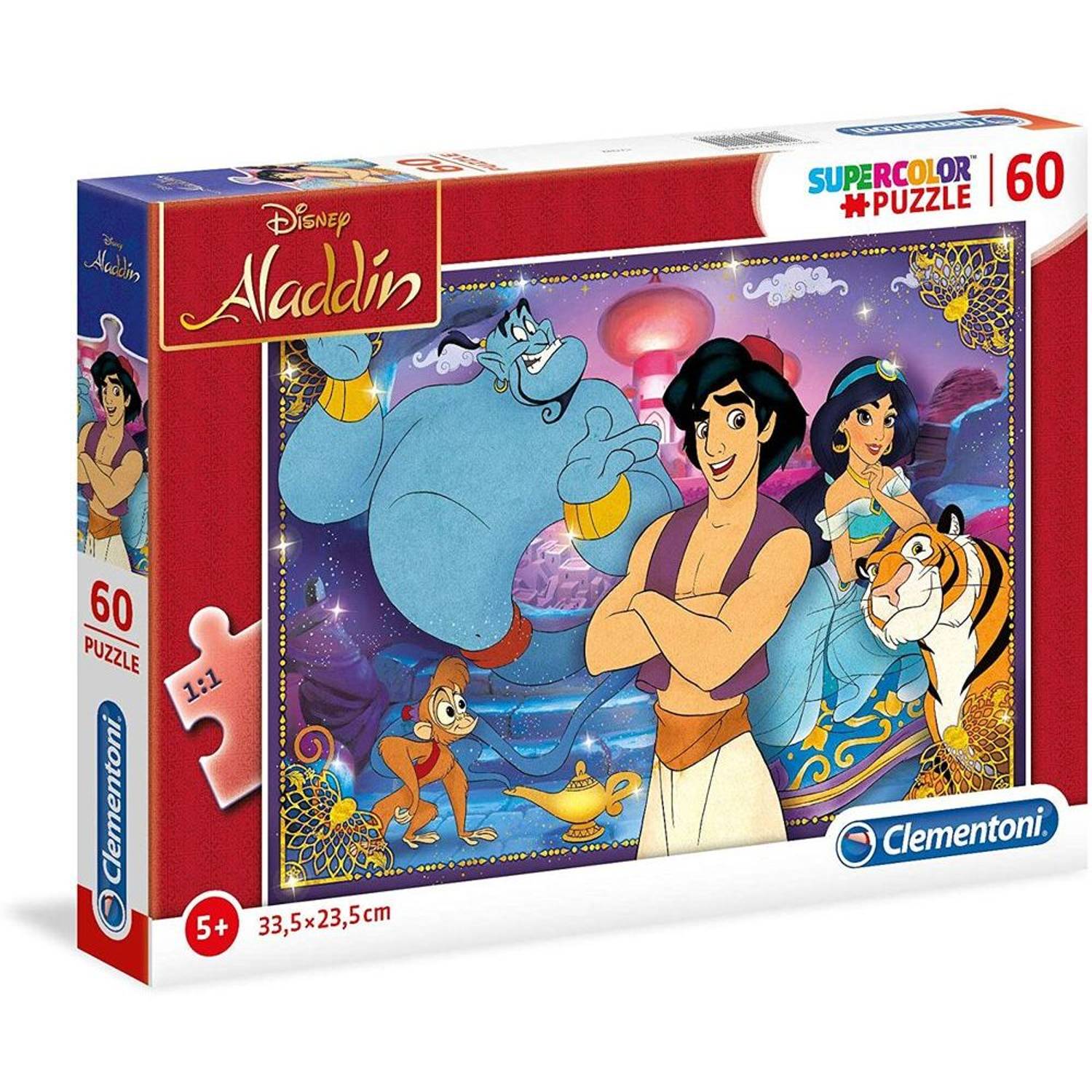 Clementoni 26053 Disney Aladdin Super Color Puzzle Toy 60pcs Set Clementoni 26053 Disney Aladdin Super Color Puzzle Toy 60pcs Set