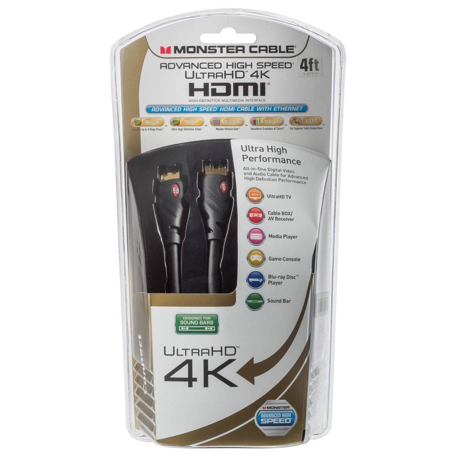 Monster 4K Ultra HDMI Cable 3m Black MCHMEHD4K4 Monster 4K Ultra HDMI Cable 3m Black MCHMEHD4K4