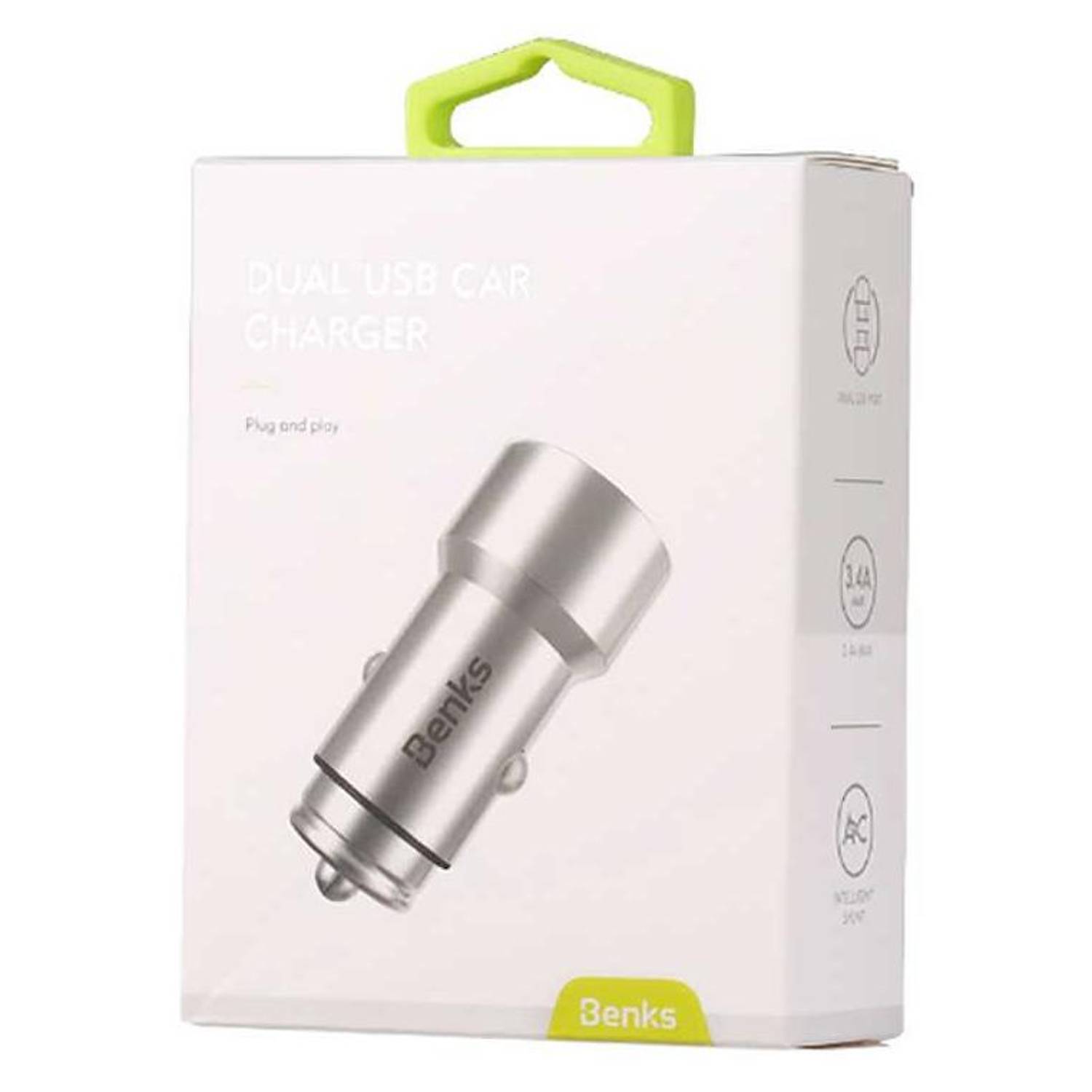 Benks Car Charger Silver Benks Car Charger Silver