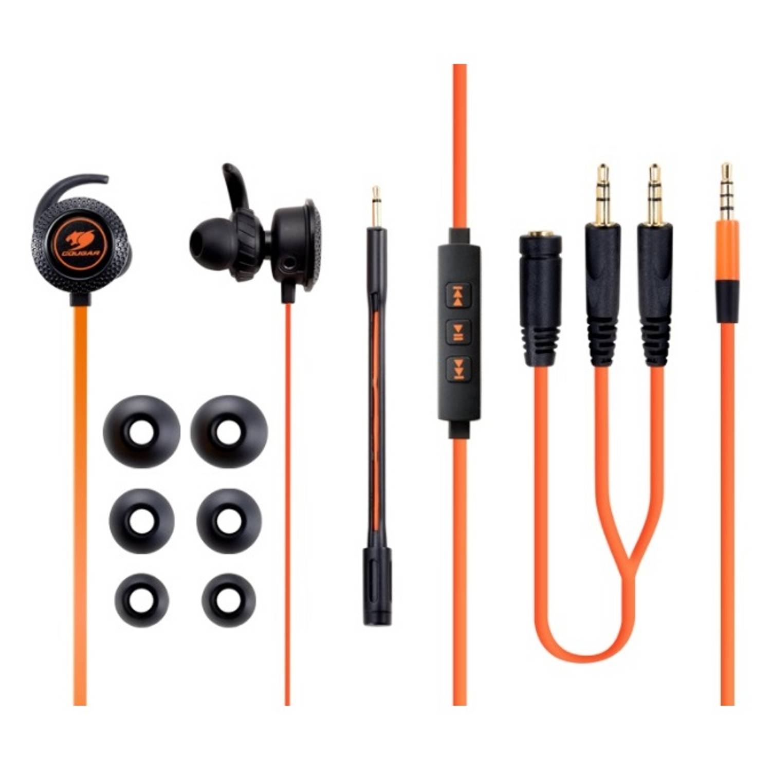 Cougar CGRP13NB200 Megara Gaming Earphone With Dual Mic + CGRWOMBMX Minos X3 Gaming Mouse + CGRBBRBS5SSP2 Speed 2 Gaming Mouse Pad Small Cougar CGRP13NB200 Megara Gaming Earphone With Dual Mic + CGRWOMBMX Minos X3 Gaming Mouse + CGRBBRBS5SSP2 Speed 2 Gaming Mouse Pad Small