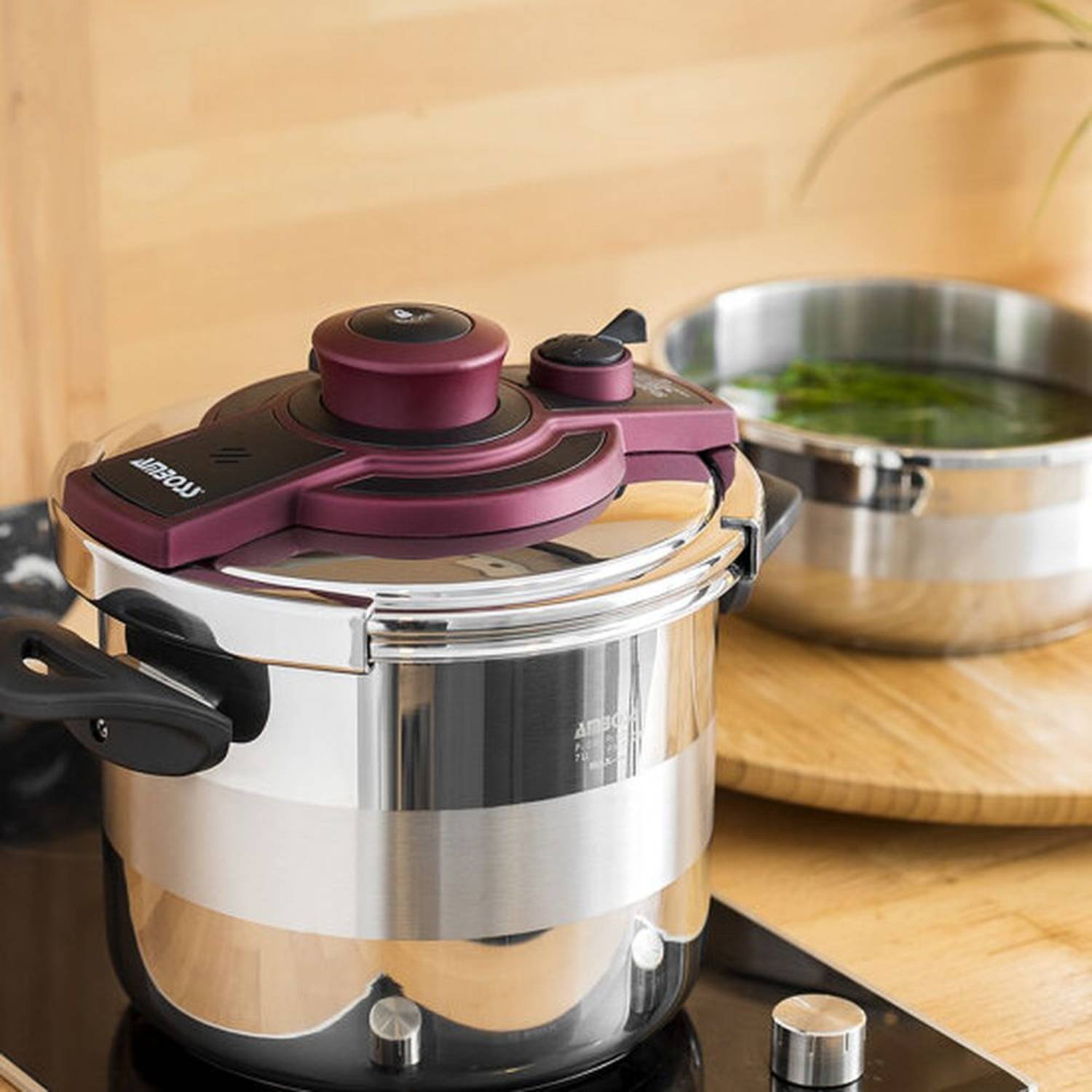 Amboss Q3006 Matik Stainless Steel Pressure Cooker Set 3.5L + 7L Grey Amboss Q3006 Matik Stainless Steel Pressure Cooker Set 3.5L + 7L Grey