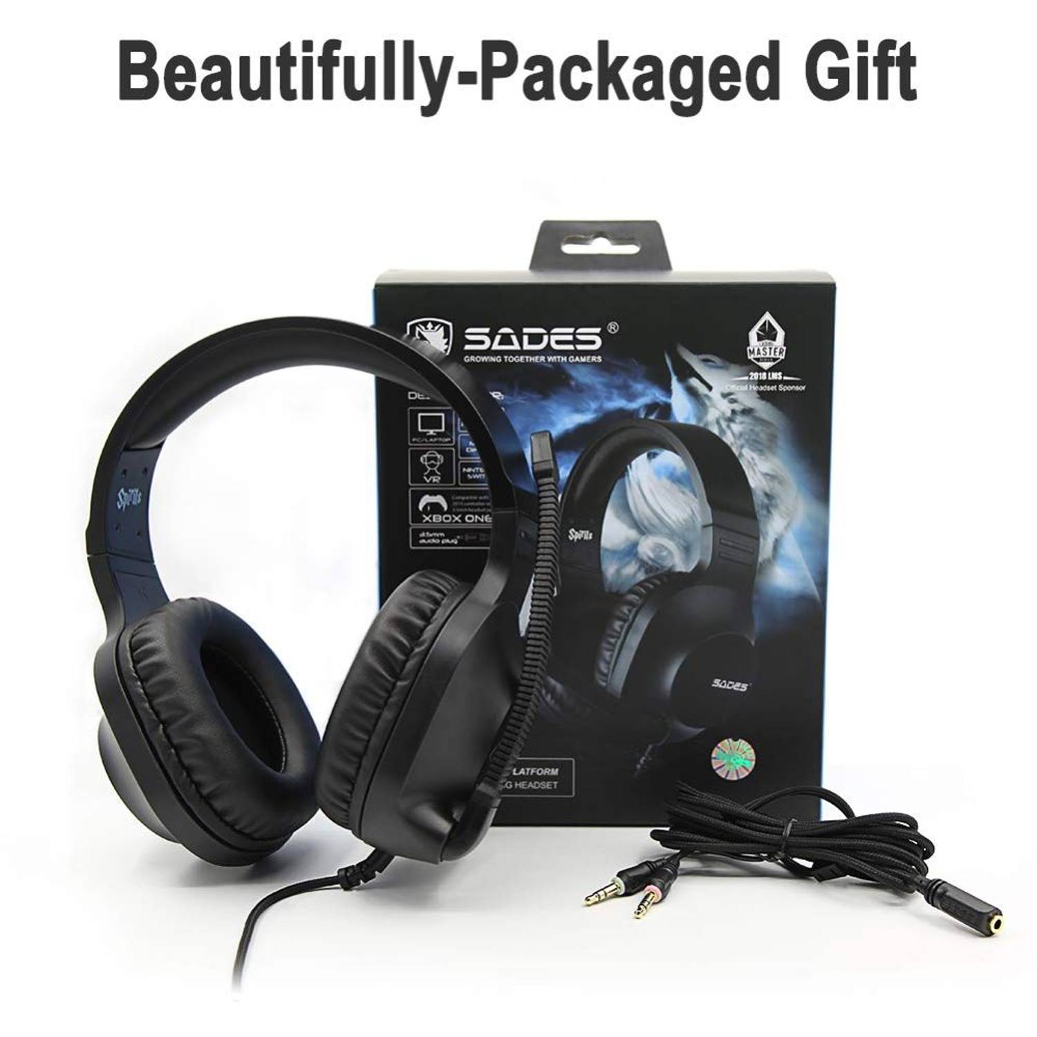 Sades SA-721 Spirits Wired On Ear Gaming Headset Black Sades SA-721 Spirits Wired On Ear Gaming Headset Black