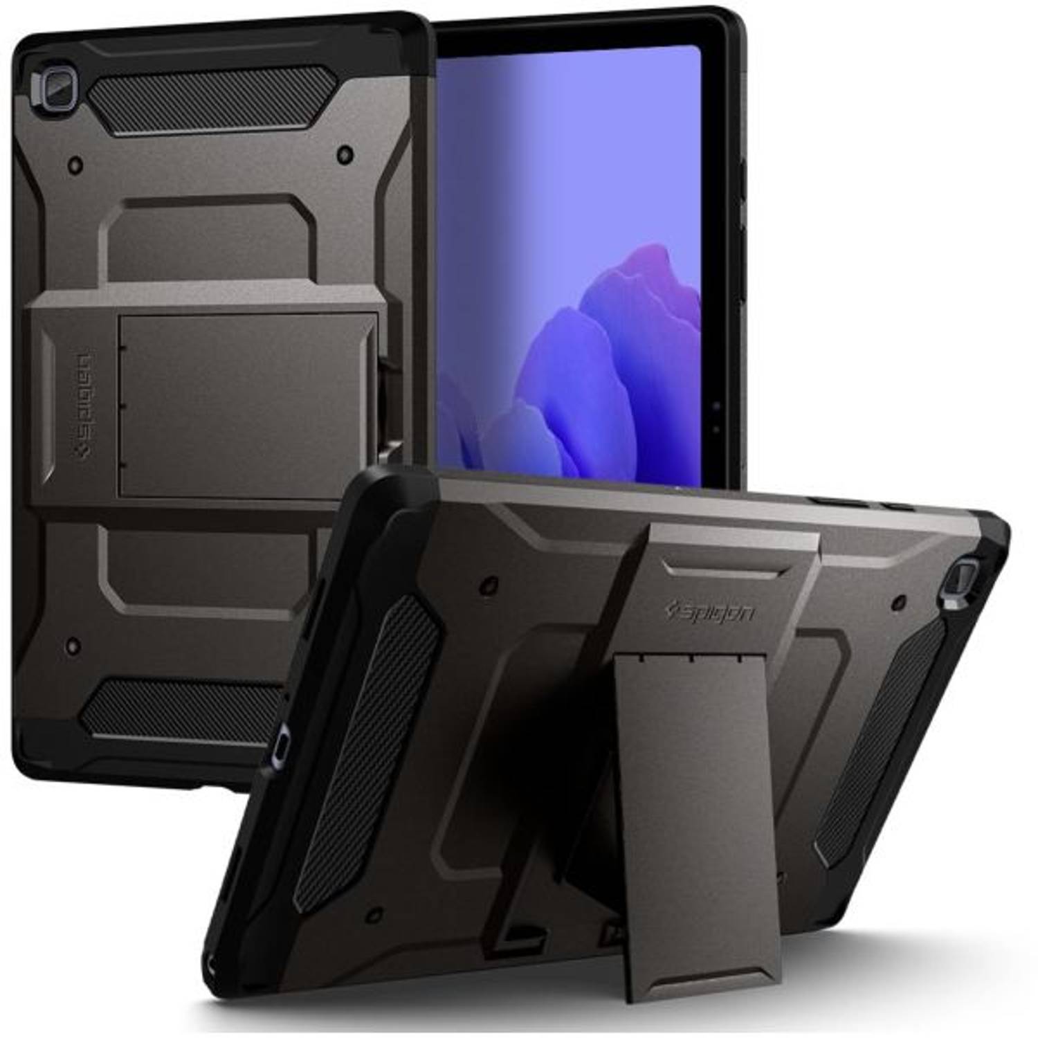 Spigen Tough Armor Pro Case Gunmetal Samsung Galaxy Tab A7 Spigen Tough Armor Pro Case Gunmetal Samsung Galaxy Tab A7