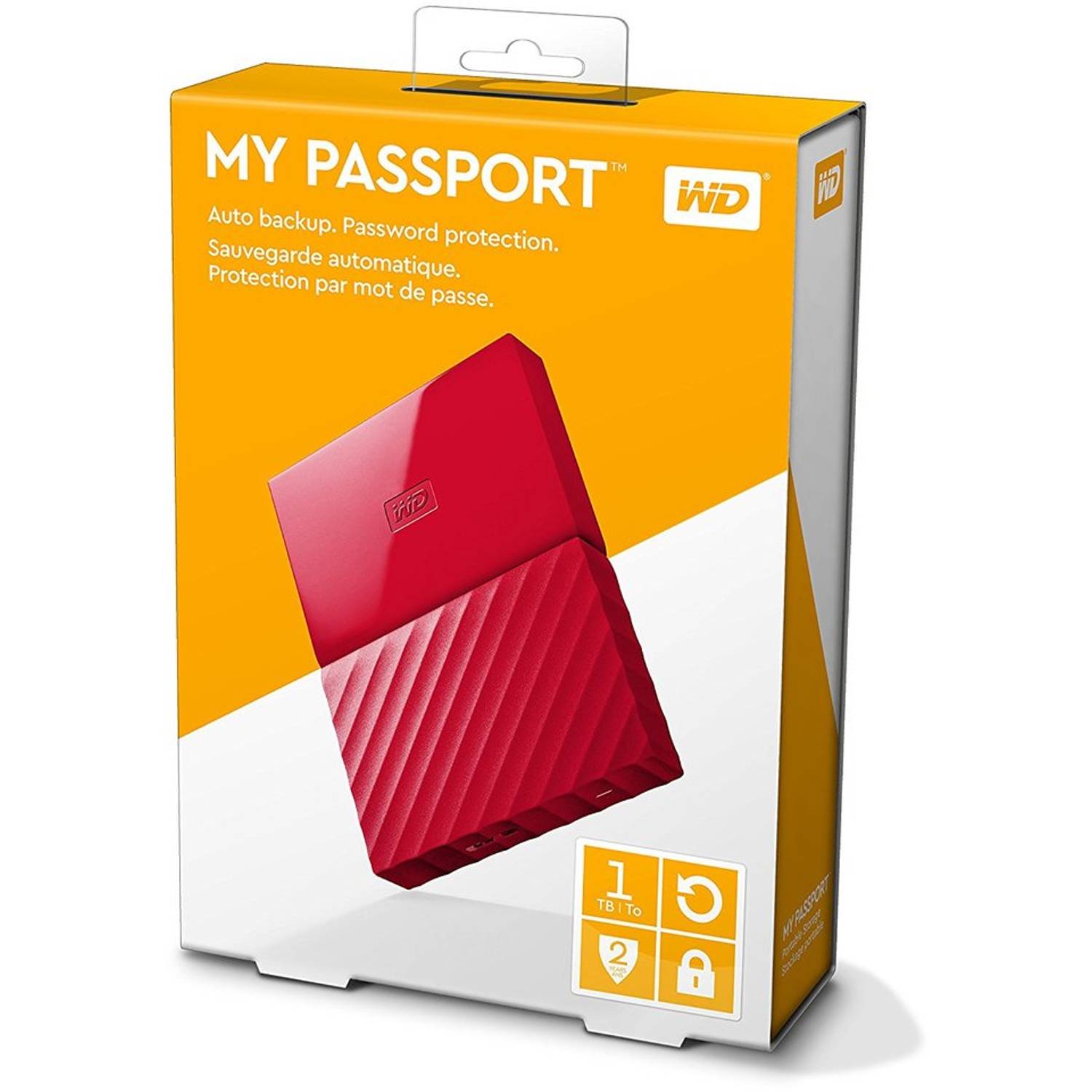 Western Digital WDBYNN0010BRD My Passport Hard Drive 1TB Red Western Digital WDBYNN0010BRD My Passport Hard Drive 1TB Red