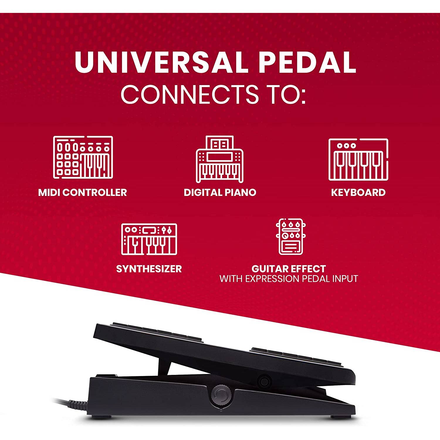 Akai Professional Expression Pedal Lightweight, Robust, Non Slip Pedal For Midi Keyboard Controllers, Guitar Supported Effects, With 1.8m Cable Akai Professional Expression Pedal Lightweight, Robust, Non Slip Pedal For Midi Keyboard Controllers, Guitar Supported Effects, With 1.8m Cable