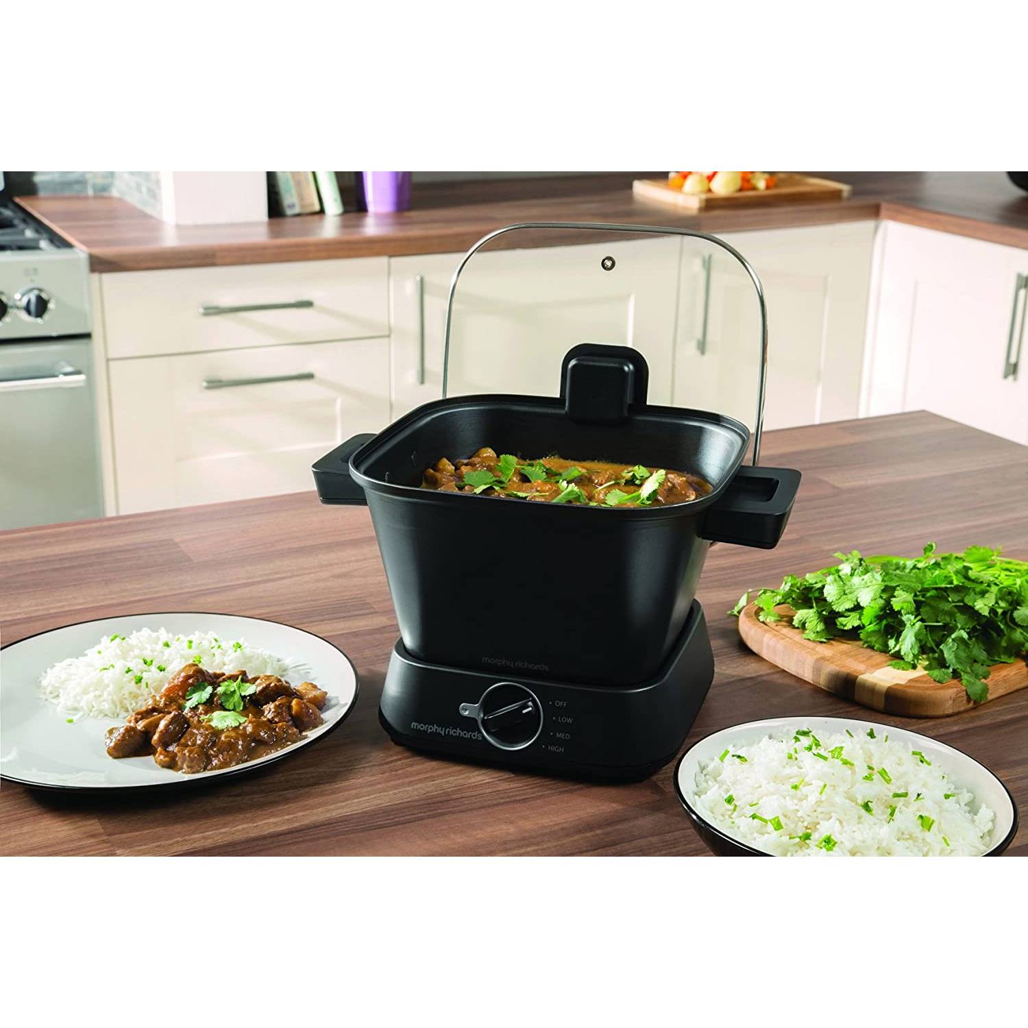 Morphy Richards Compact Square Slow Cooker 460751 Black Slow Cooker Morphy Richards Compact Square Slow Cooker 460751 Black Slow Cooker