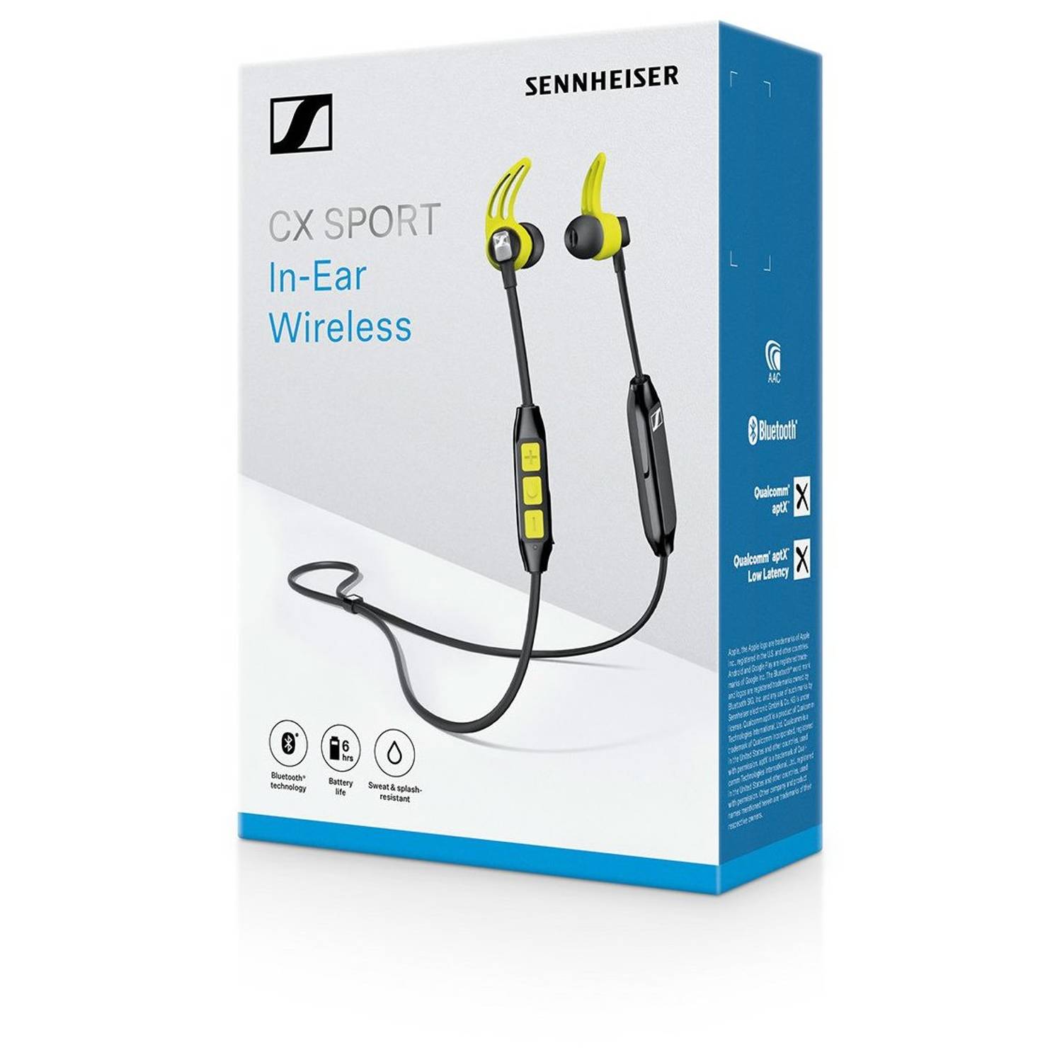 Sennheiser CX SPORT In-Ear Wireless Headset Yellow/Black Sennheiser CX SPORT In-Ear Wireless Headset Yellow/Black