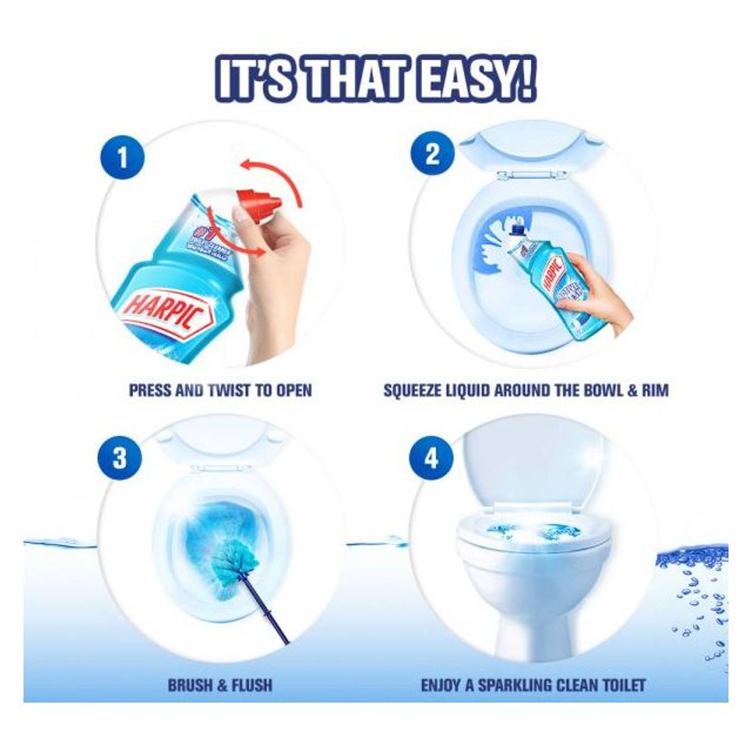 Harpic Toilet Cleaner Original (Blue) 750 ml Pack Of 2 Harpic Toilet Cleaner Original (Blue) 750 ml Pack Of 2