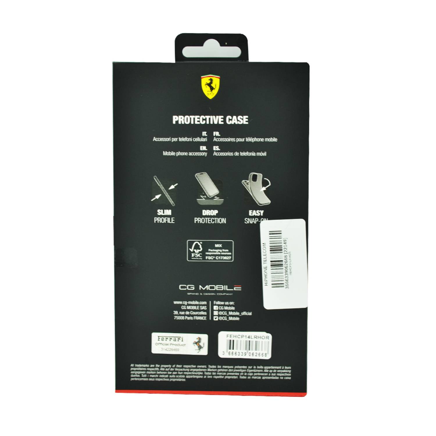 Ferrari Pu Leather Perforated Case With Nylon Base & Yellow Shield Logo For Iphone 14 Pro Red Ferrari Pu Leather Perforated Case With Nylon Base & Yellow Shield Logo For Iphone 14 Pro Red