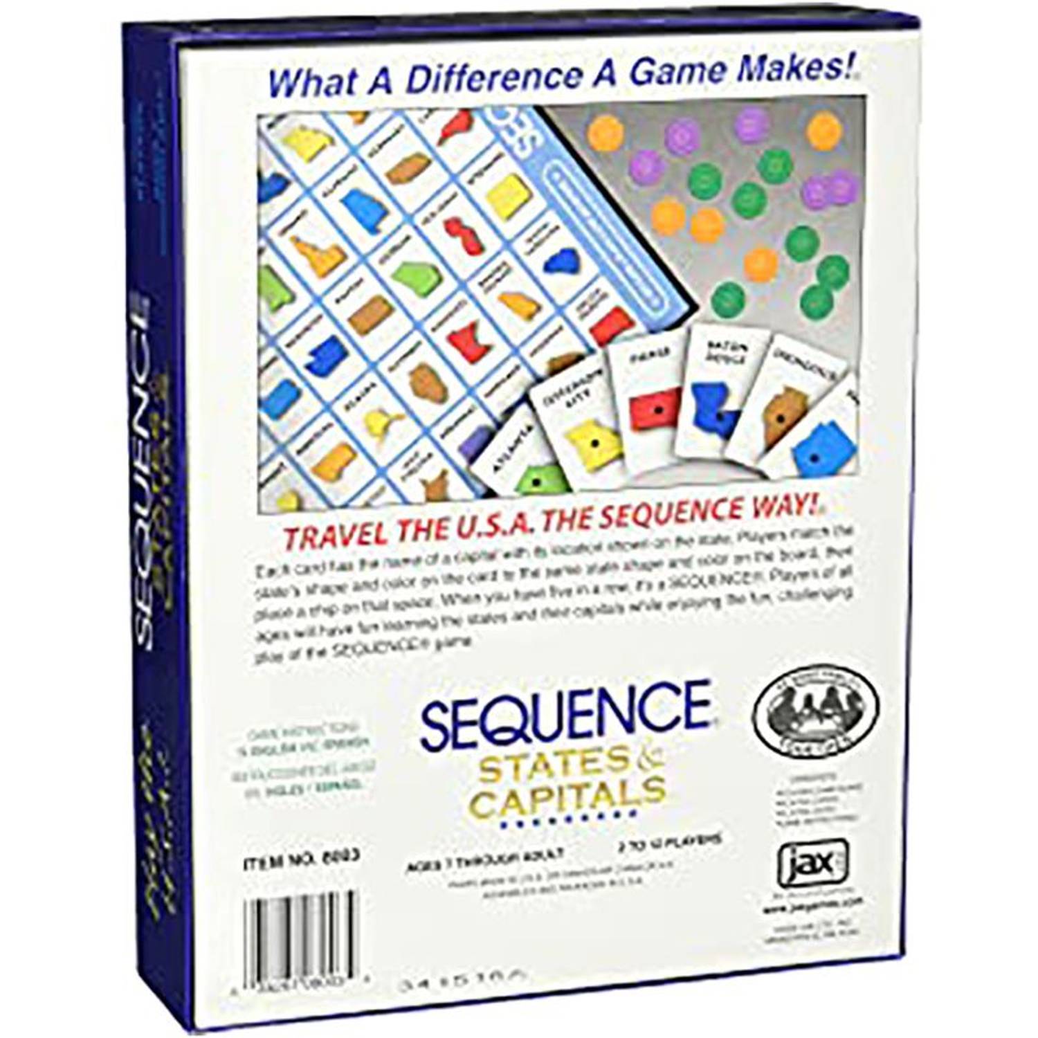 Jax 8003 Sequence-States and Capitals Jax 8003 Sequence-States and Capitals