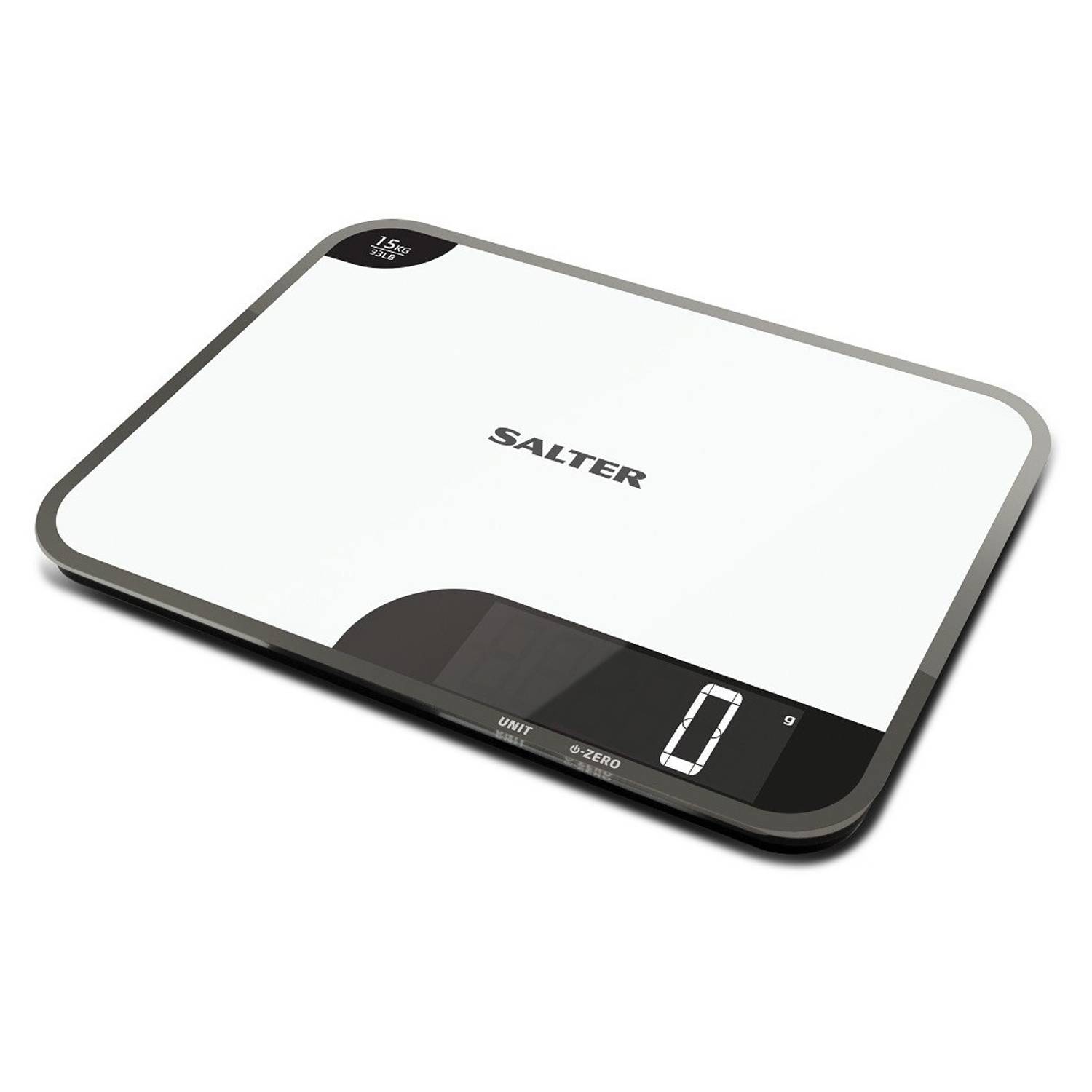 Salter 1079WHDR Electronic Digital Scale 15kg Chopping Board White Salter 1079WHDR Electronic Digital Scale 15kg Chopping Board White