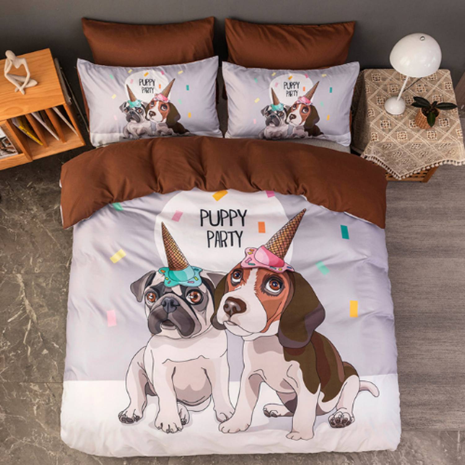 Deals For Less Luna Home - Without Filler 6 Pieces King Size, Cute Dog 3d Design, Bedding Set Deals For Less Luna Home - Without Filler 6 Pieces King Size, Cute Dog 3d Design, Bedding Set