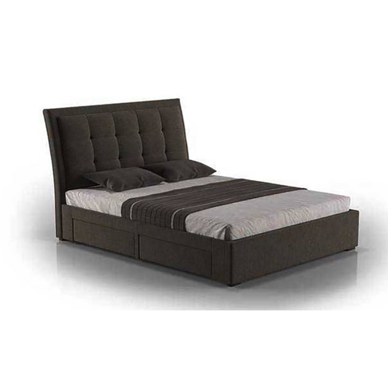 Four-Drawer Storage Bed Super King without Mattress Charcoal Grey Four-Drawer Storage Bed Super King without Mattress Charcoal Grey