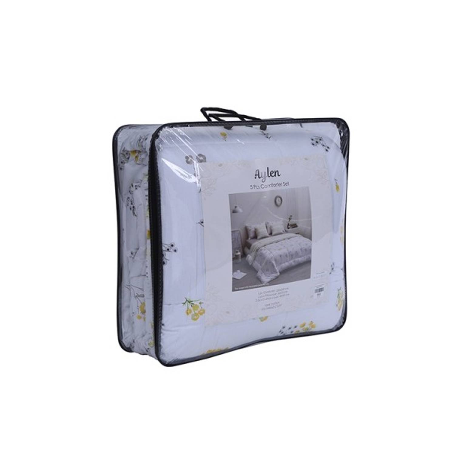 Aylen Comforter Set 5pcs 230x260cm White Aylen Comforter Set 5pcs 230x260cm White