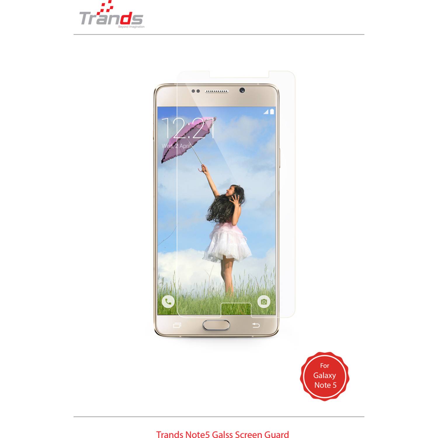Trands SCTR4733 Galss Screen Protector For Galaxy Note 5 Trands SCTR4733 Galss Screen Protector For Galaxy Note 5