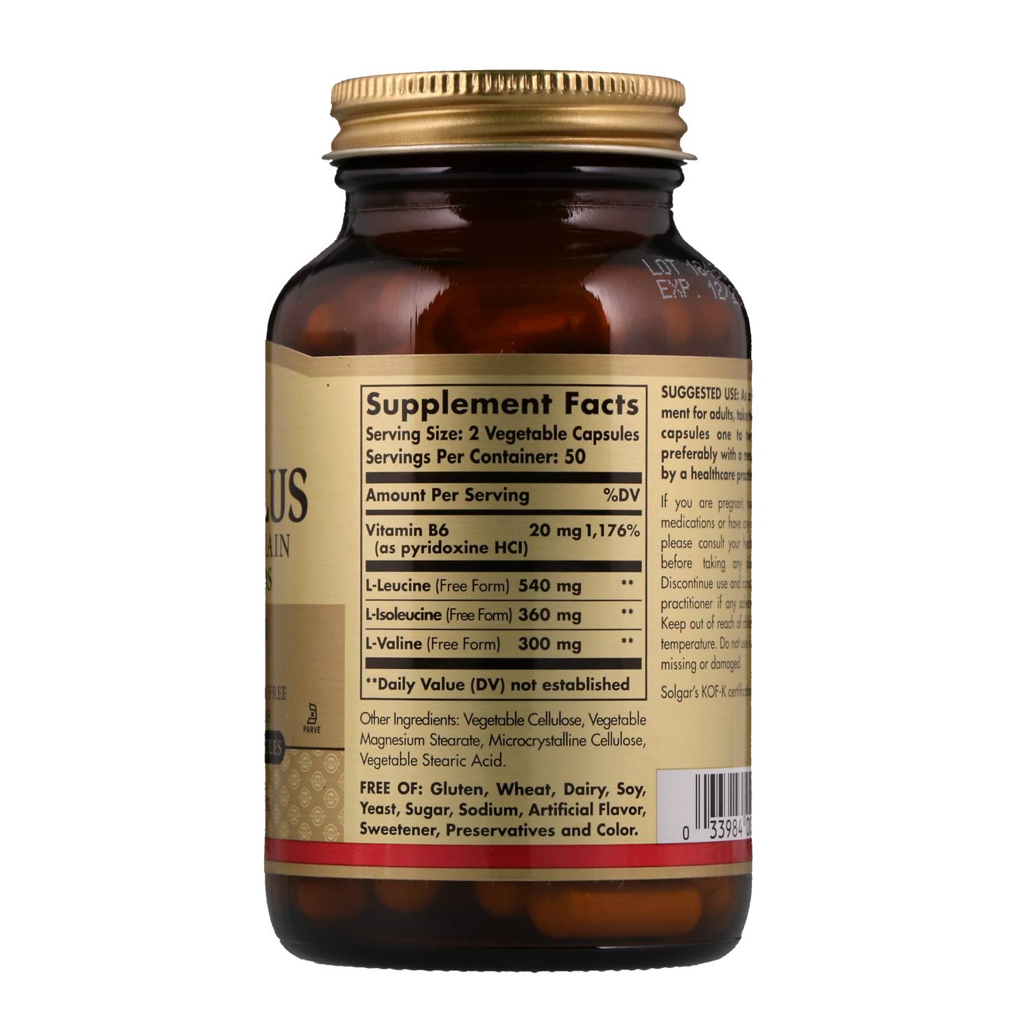 Solgar BCAA Plus Branched Chain Amino Acids Vegetab Capsules Solgar BCAA Plus Branched Chain Amino Acids Vegetab Capsules