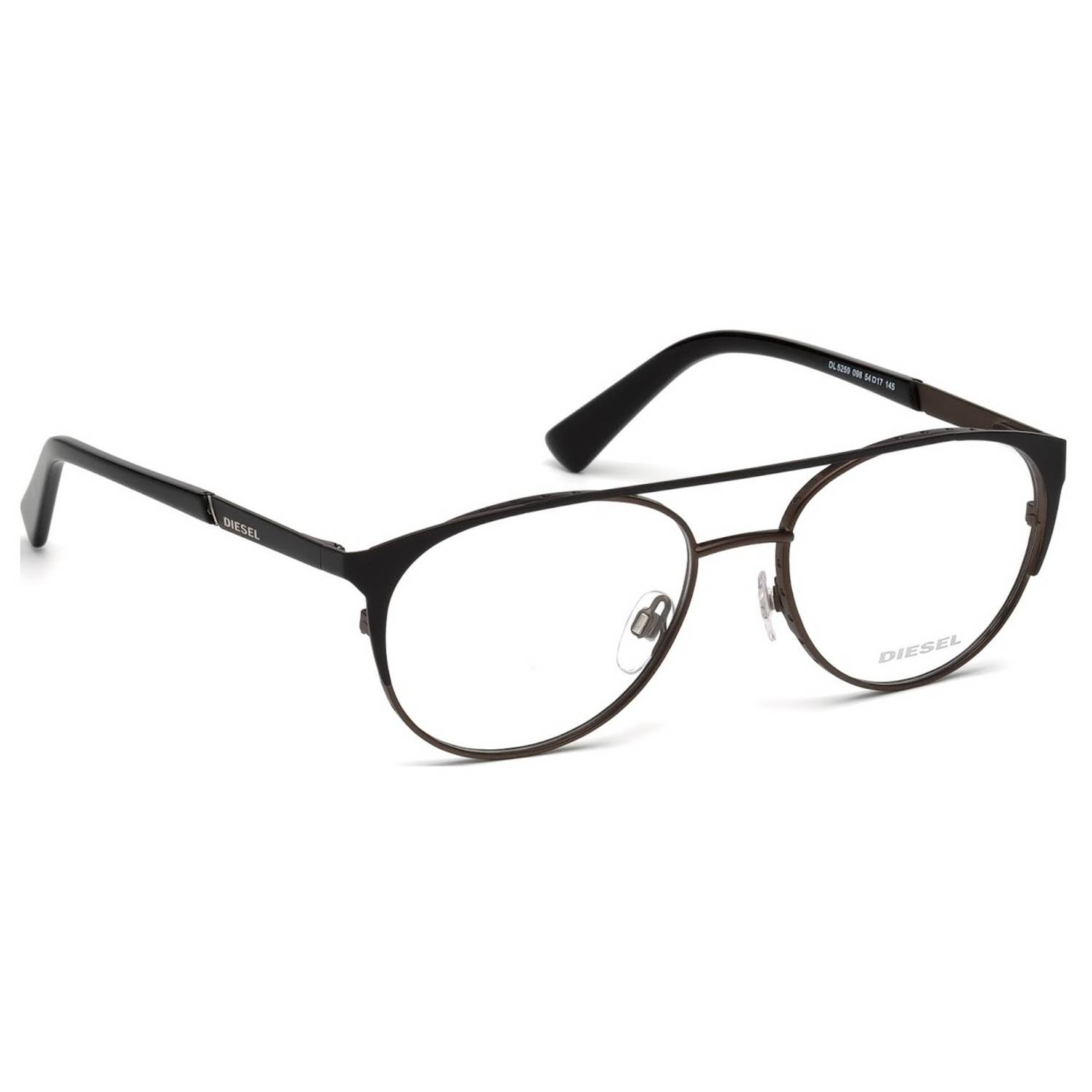 Diesel Optical Frame Dark Green Metal For Men DL5259 098 54 Diesel Optical Frame Dark Green Metal For Men DL5259 098 54