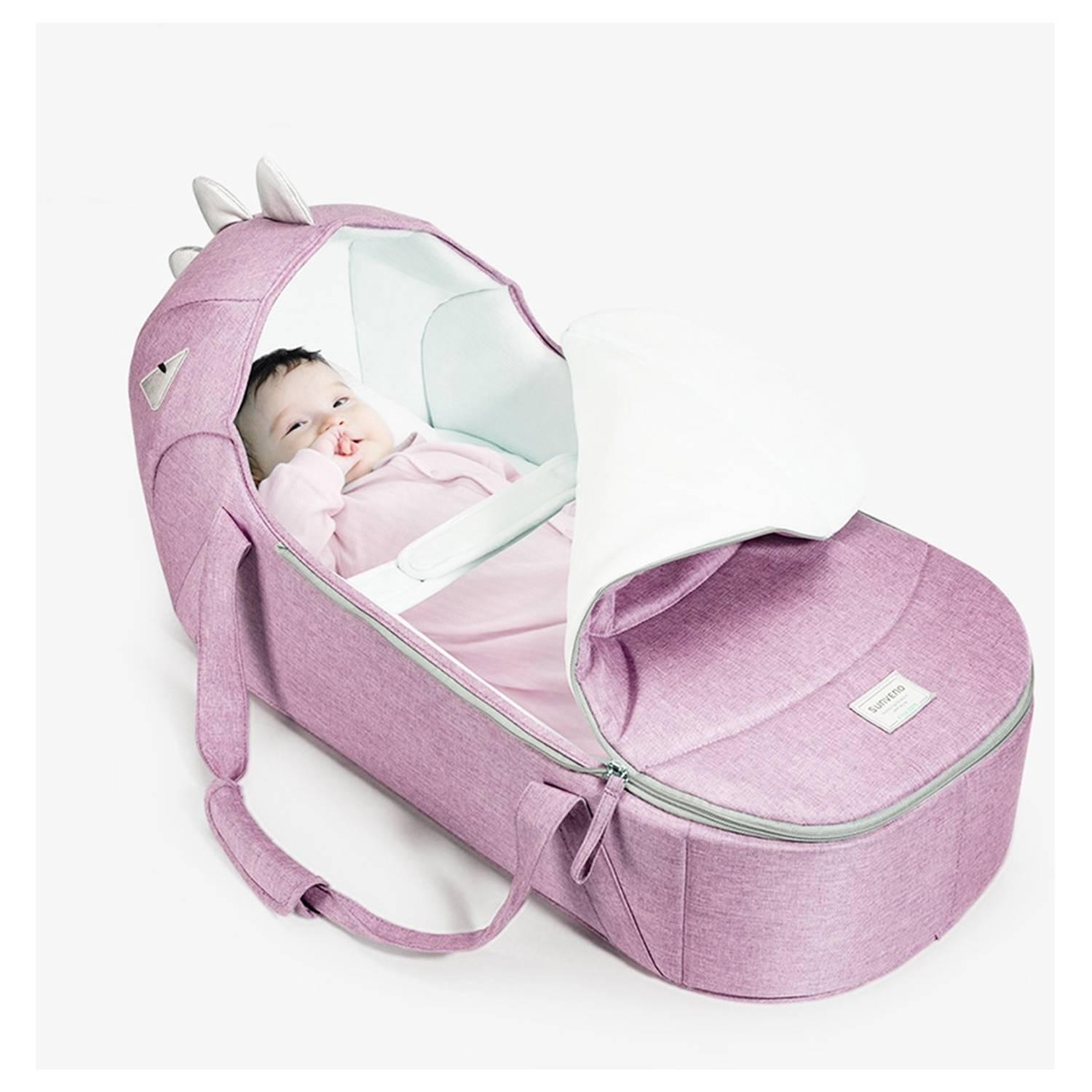 Sunveno Foldable Travel Carry Cot Pink Sunveno Foldable Travel Carry Cot Pink