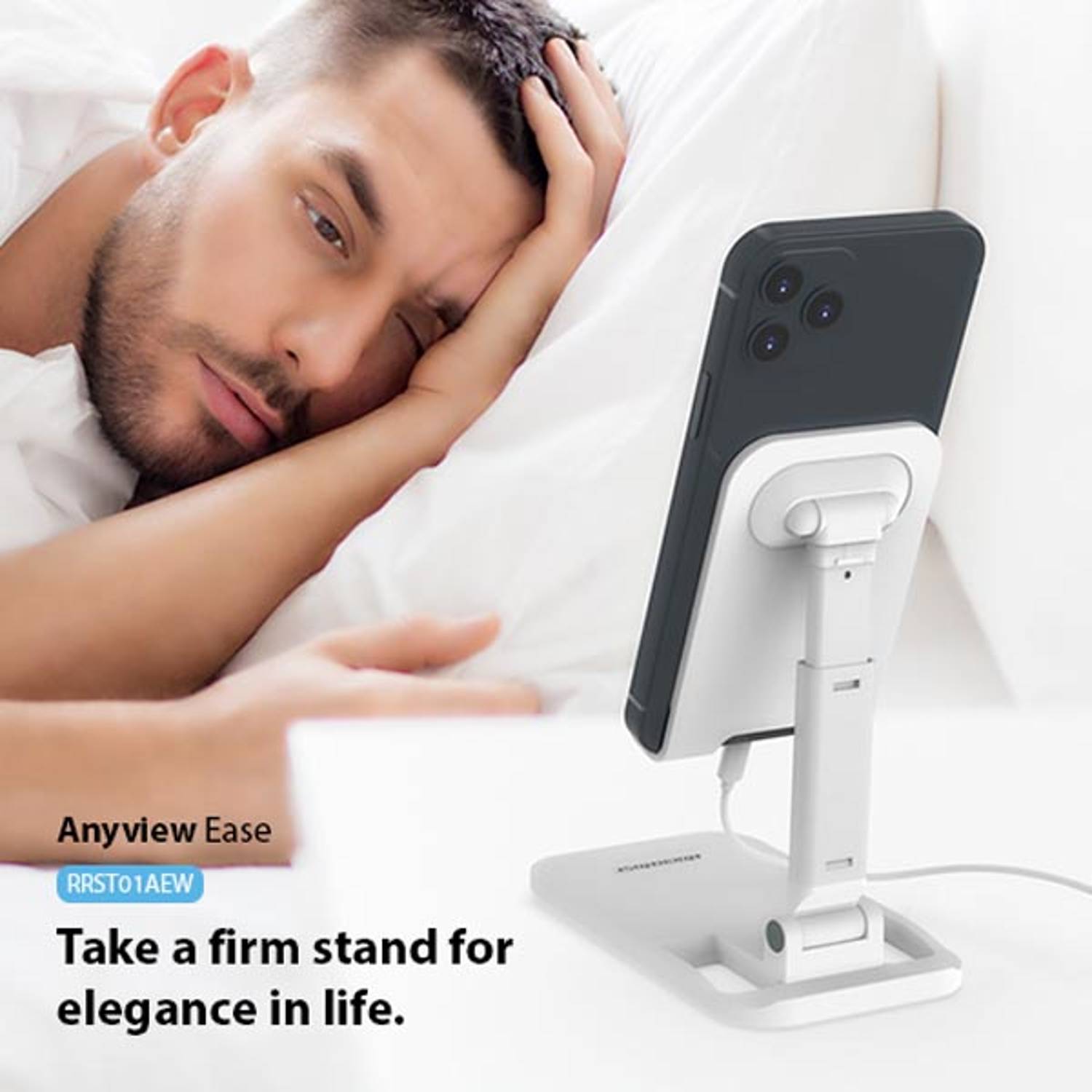 Rockrose Foldable Desktop Phone Stand White Rockrose Foldable Desktop Phone Stand White