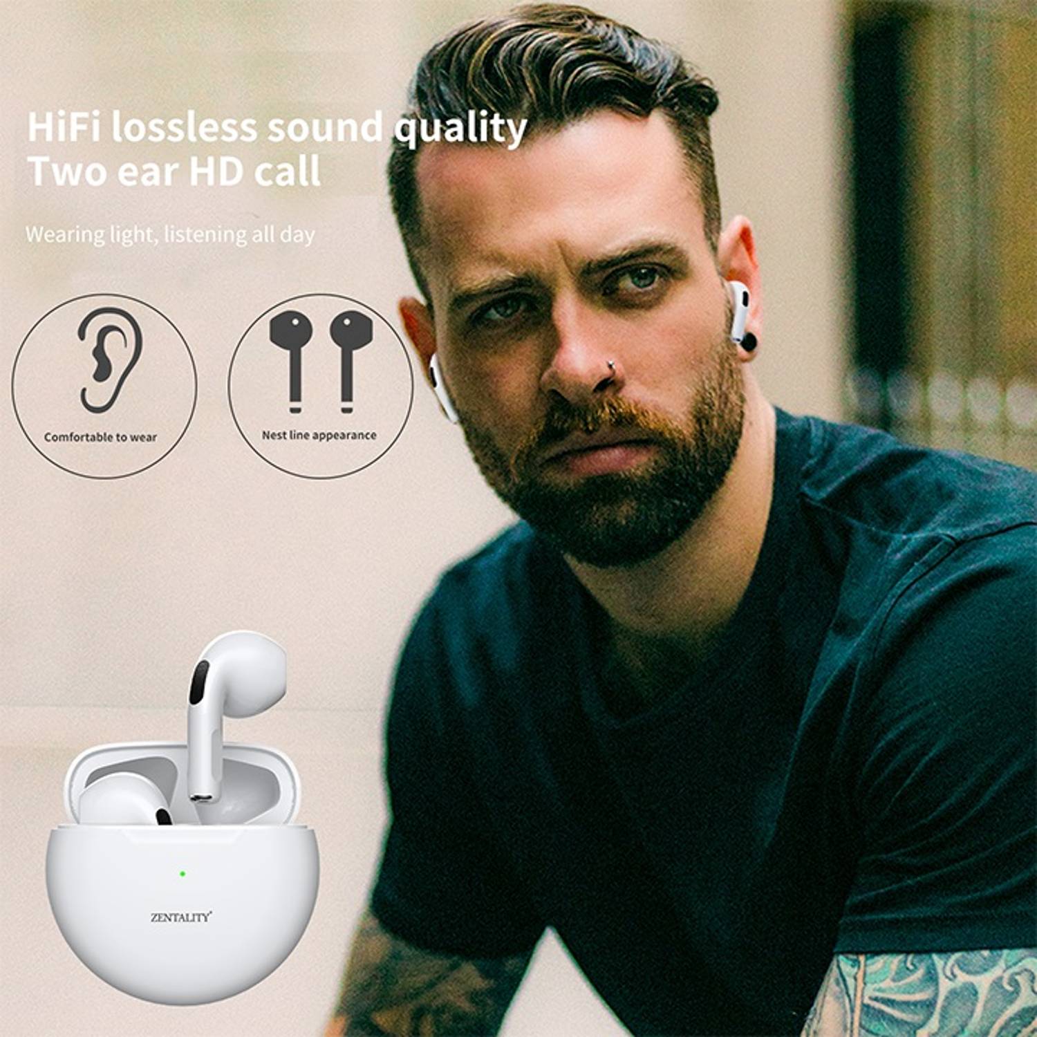 Zentality E25 Earpods Blue Zentality E25 Earpods Blue