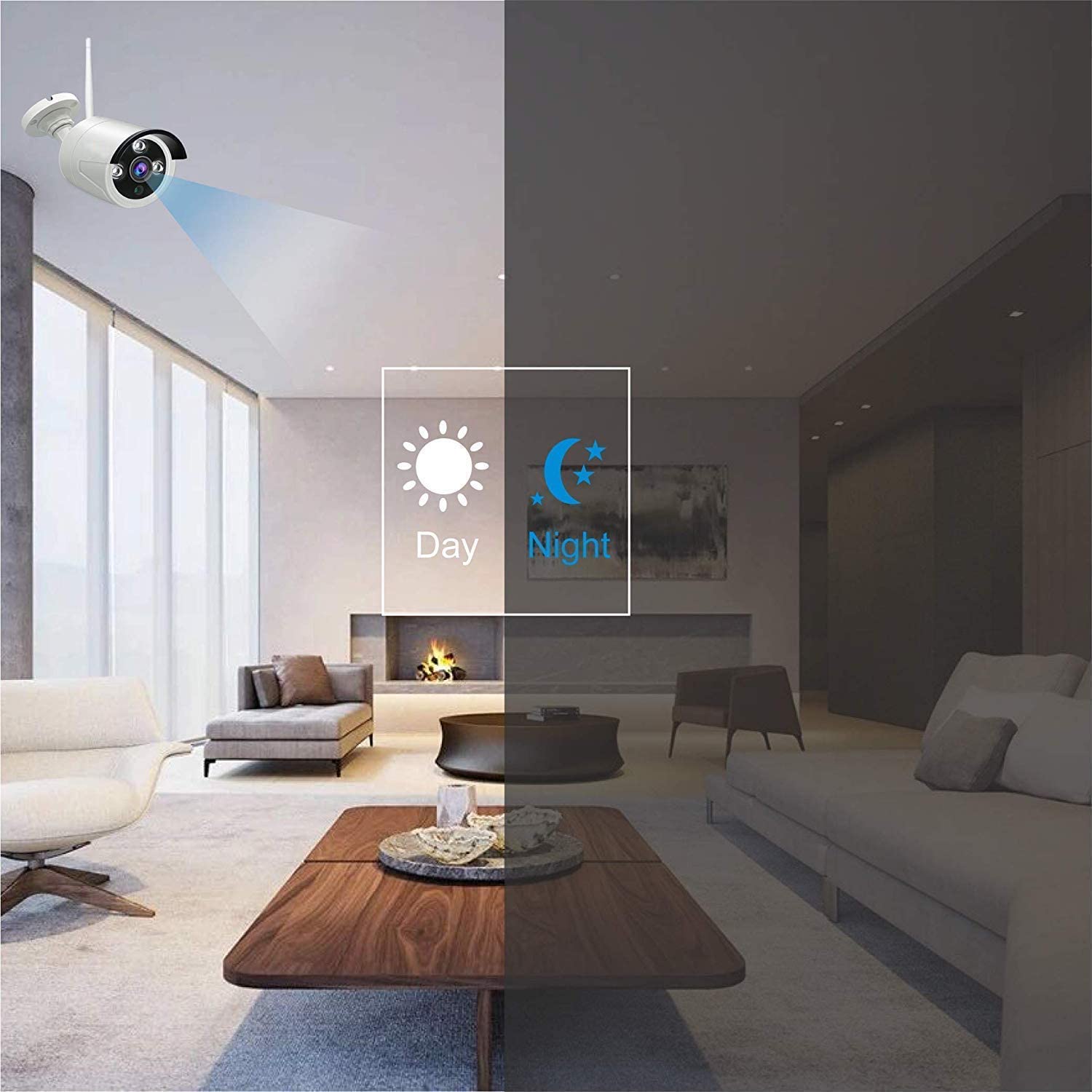 UK Plus 8Piece Security Recording System HD Wireless Camera Kit - UK-9608 UK Plus 8Piece Security Recording System HD Wireless Camera Kit - UK-9608