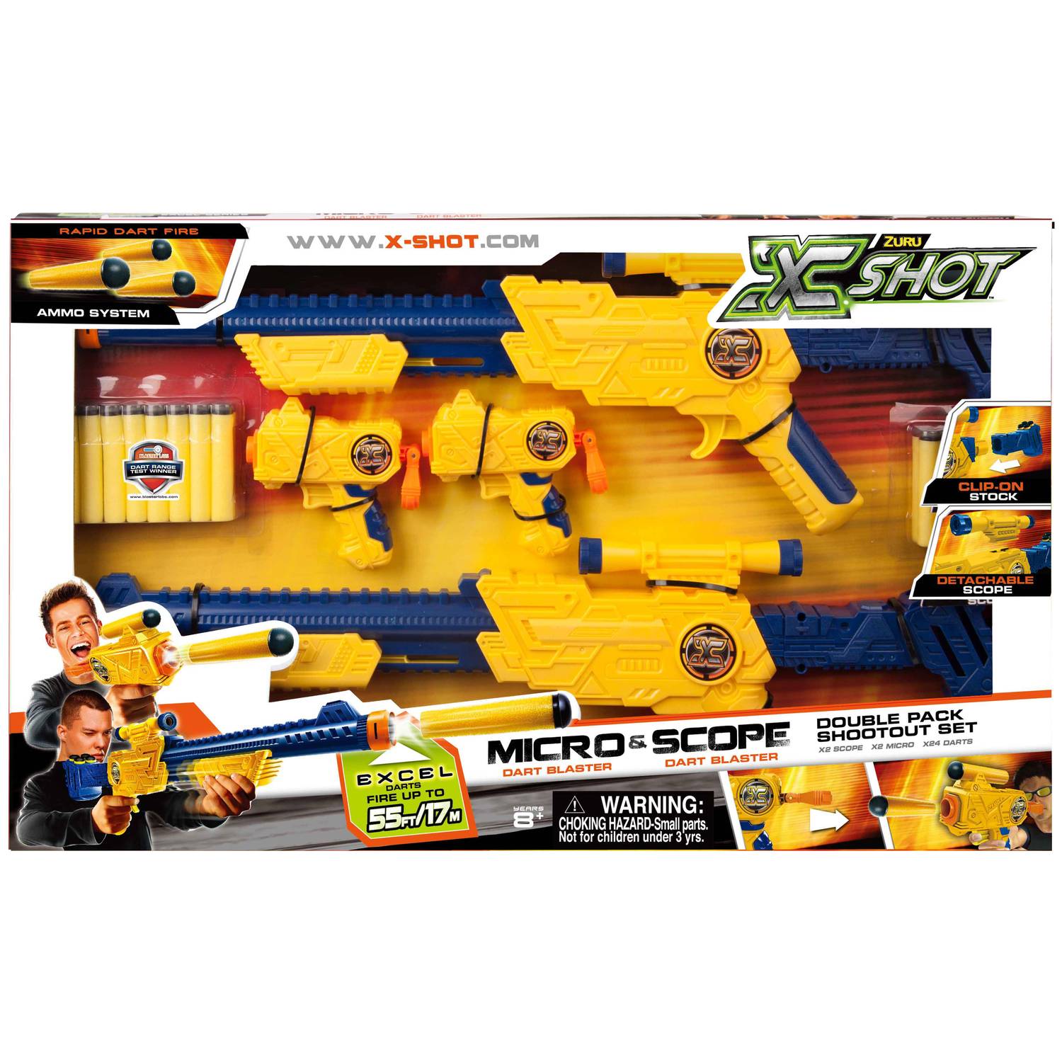 Zuru X-Shot 3643 Excel Combo Set (2x Scope & 2x Micro Dart Blasters) Zuru X-Shot 3643 Excel Combo Set (2x Scope & 2x Micro Dart Blasters)