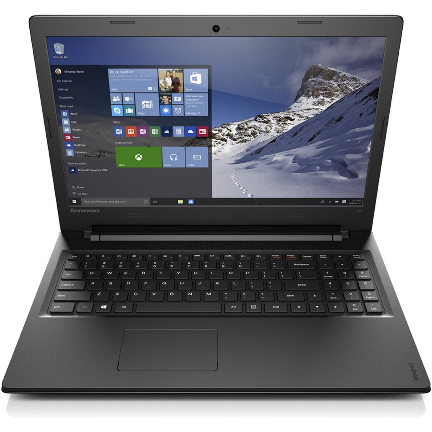 Lenovo ideapad 100-15IBD Laptop - Core i3 2.0GHz 4GB 500GB Shared Win10 15.6inch HD Black Lenovo ideapad 100-15IBD Laptop - Core i3 2.0GHz 4GB 500GB Shared Win10 15.6inch HD Black