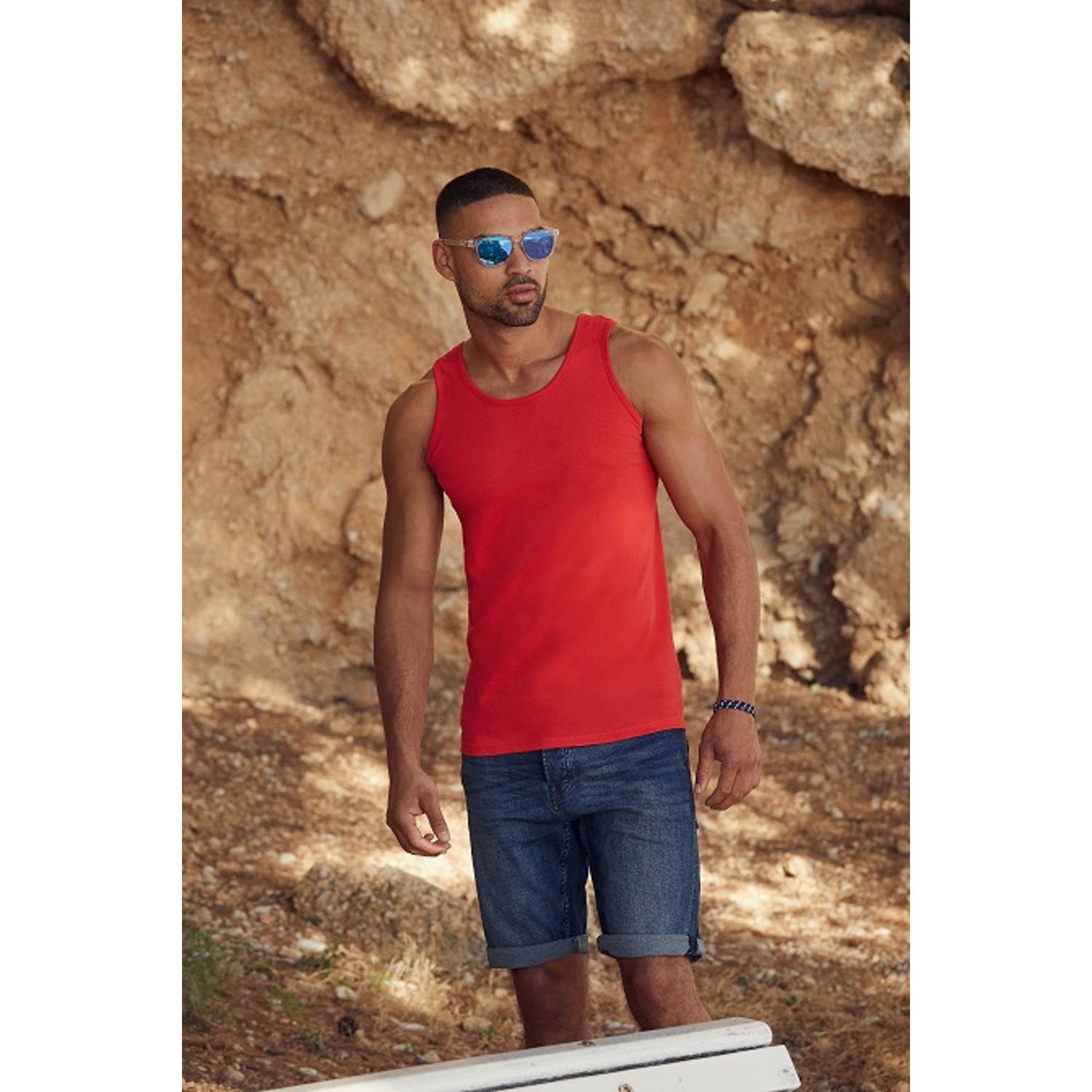 Fruit Of The Loom Valueweight Athletic Vest Black Large Fruit Of The Loom Valueweight Athletic Vest Black Large