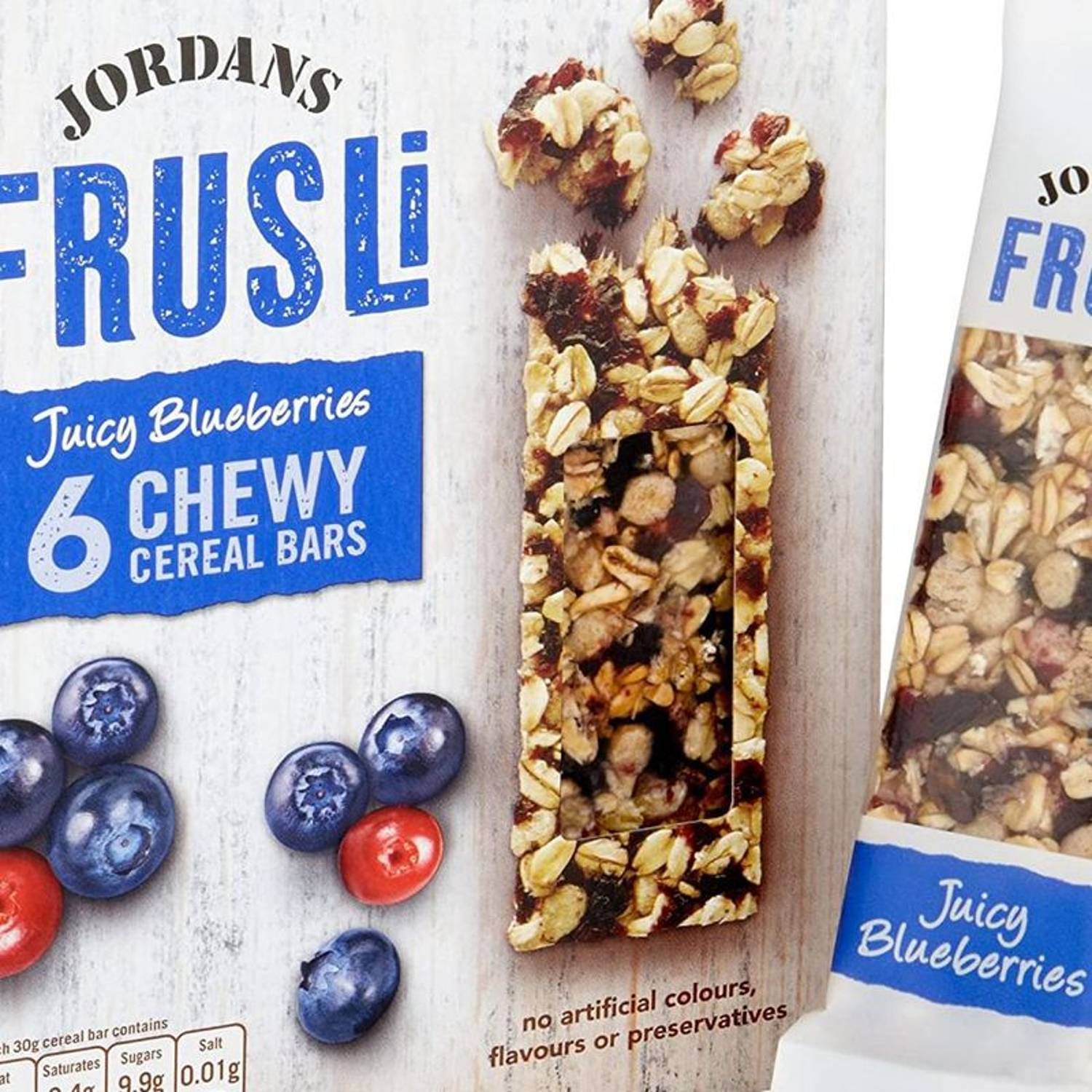 Jordans Blueberry Frusli Bar 30gm (Pack of 6pcs) Jordans Blueberry Frusli Bar 30gm (Pack of 6pcs)