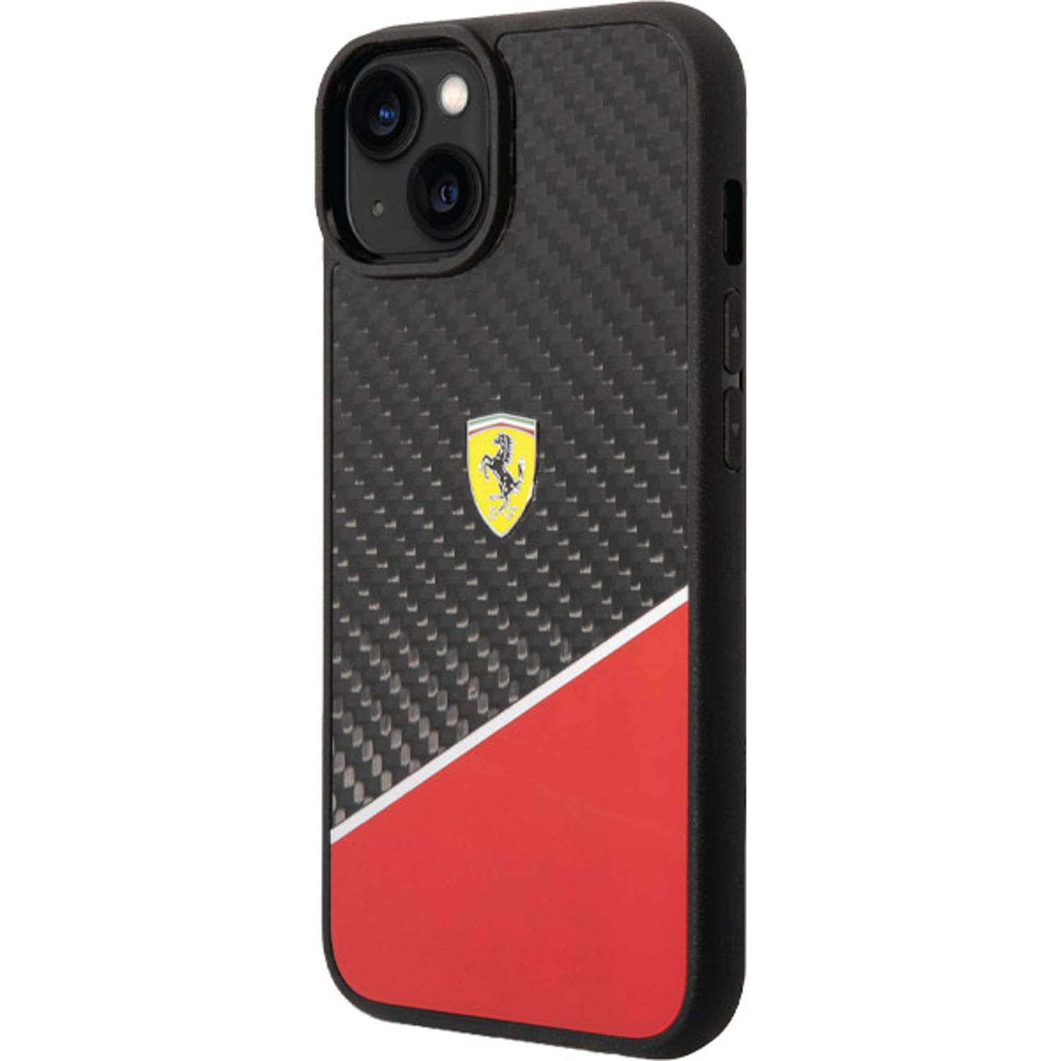 Ferrari Bimaterial Carbon Case Red With Silver Stripe iPhone 14 Plus Ferrari Bimaterial Carbon Case Red With Silver Stripe iPhone 14 Plus