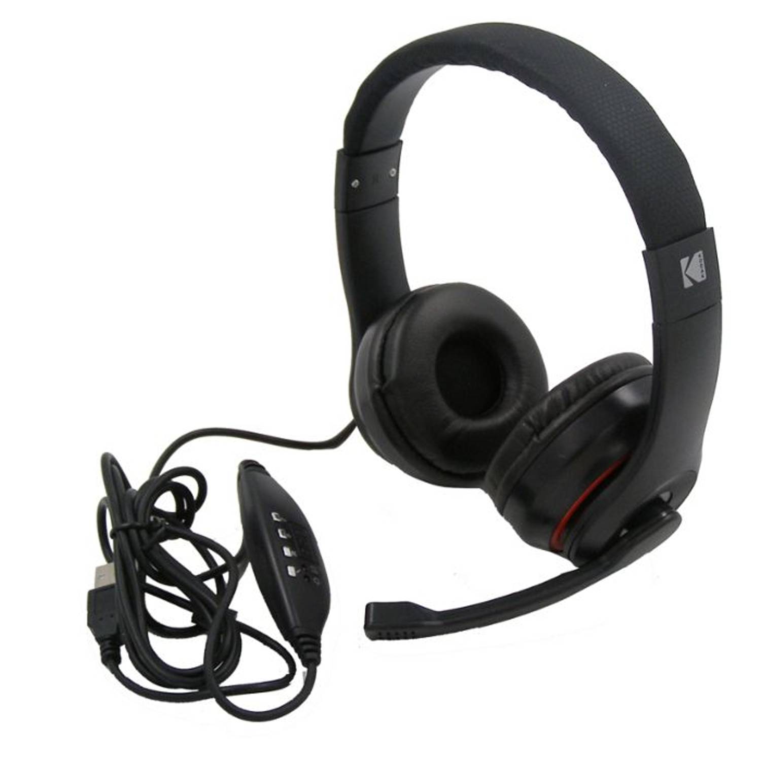 Kodak WHWM-5706 USB Wired Over Ear Headset Black Kodak WHWM-5706 USB Wired Over Ear Headset Black