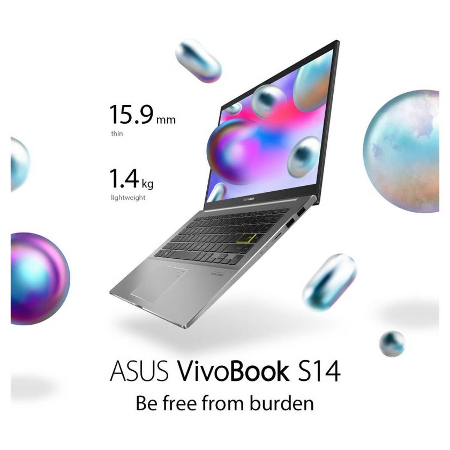 Asus VivoBook S14 S433FL-EB078T Laptop - Core i7 1.8GHz 8GB 512GB 2GB Win10 14inch FHD Indie Black English/Arabic Keyboard Asus VivoBook S14 S433FL-EB078T Laptop - Core i7 1.8GHz 8GB 512GB 2GB Win10 14inch FHD Indie Black English/Arabic Keyboard