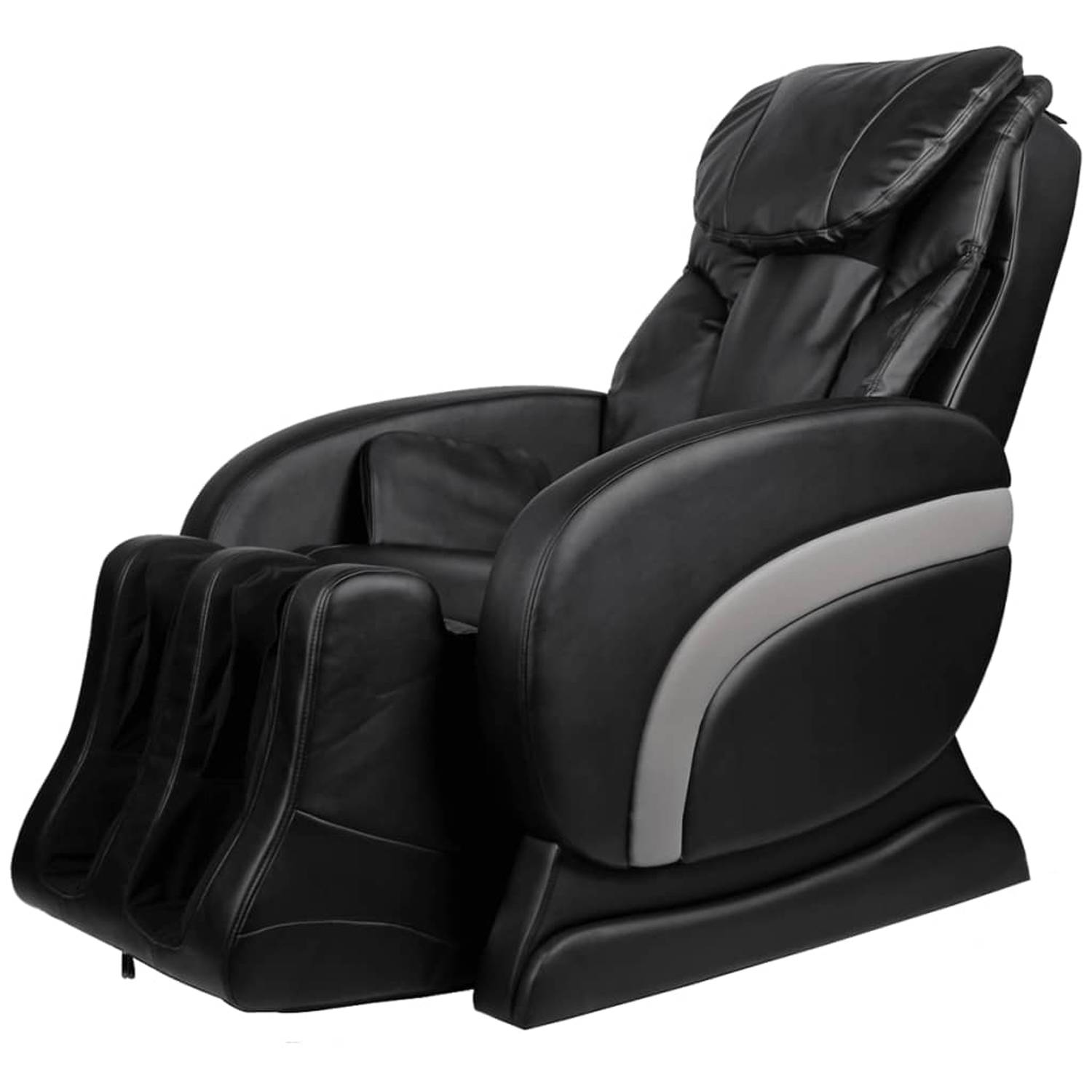 vidaXL Massage Chair Black Faux Leather vidaXL Massage Chair Black Faux Leather