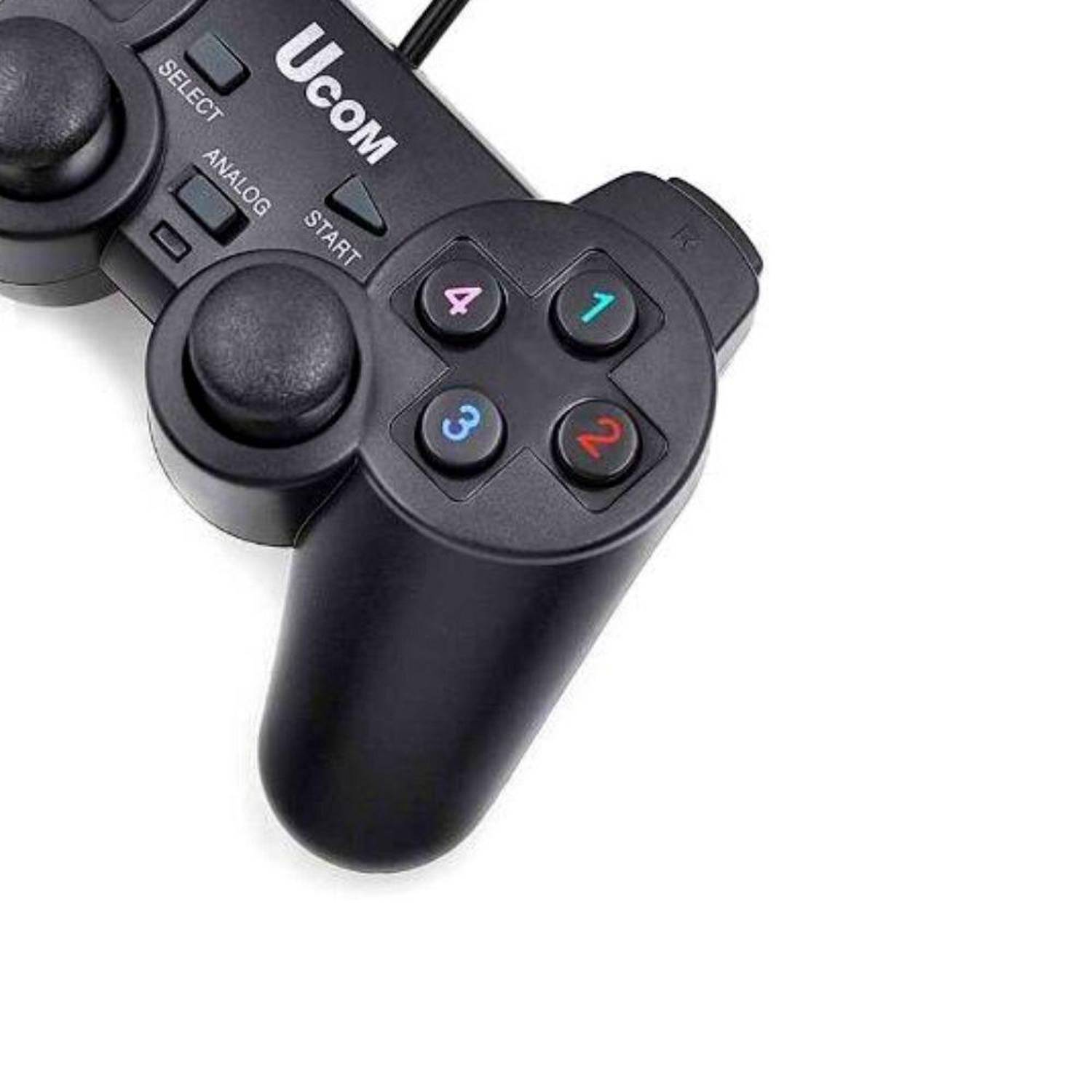 UCOM PC Dual Shock Joypad Wired USB Gaming Controller Black UCOM PC Dual Shock Joypad Wired USB Gaming Controller Black
