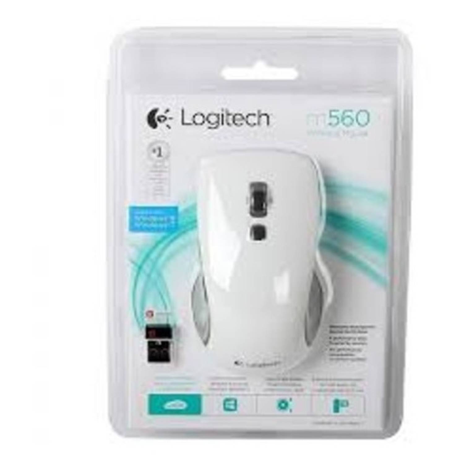 Logitech M560 Wireless Mouse White Logitech M560 Wireless Mouse White