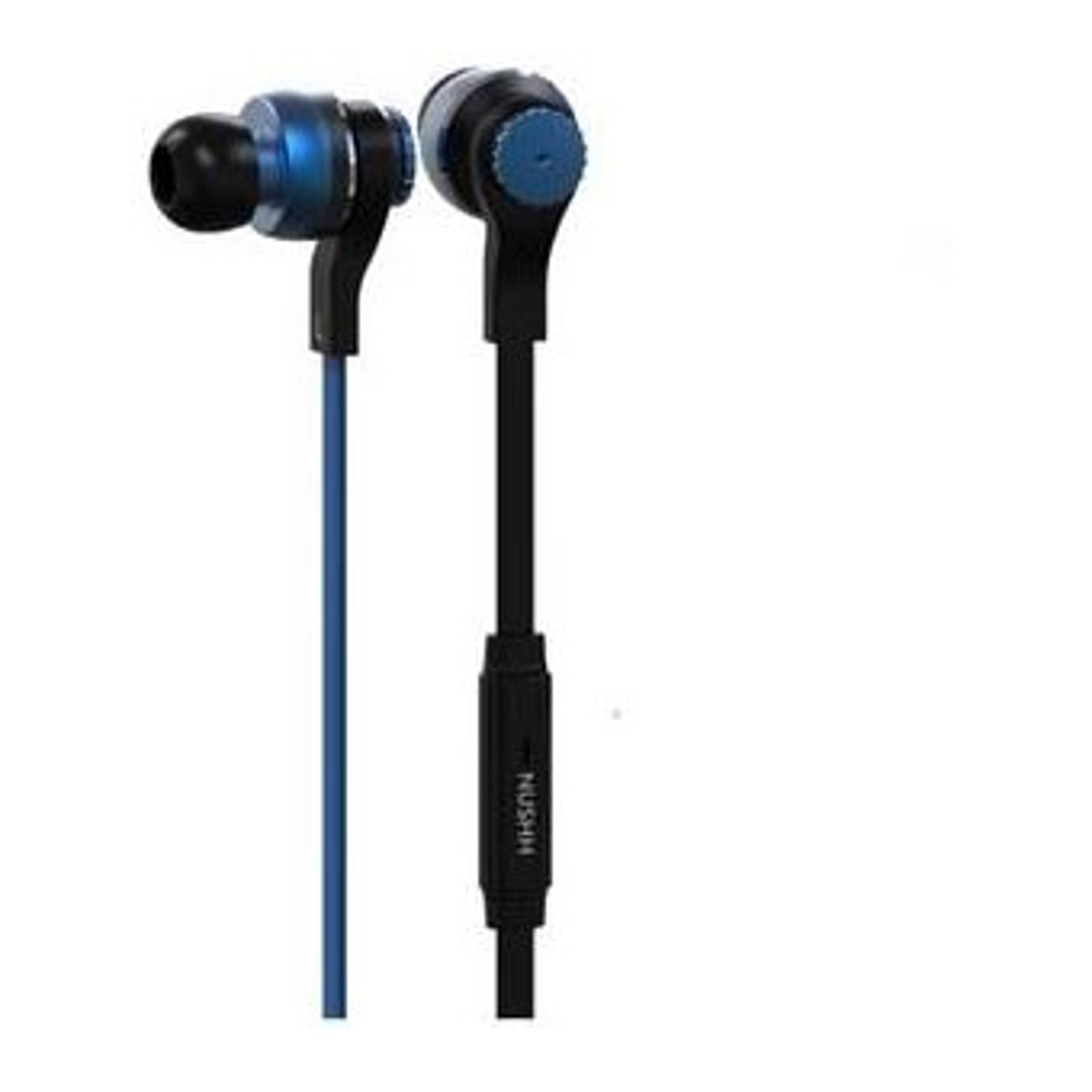 Nushh Dual Driver In Ear Headset With Mic Blue Nushh Dual Driver In Ear Headset With Mic Blue